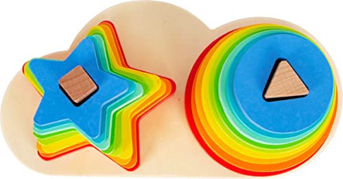 smallfoot 11720 Gioco Incastro Arcobaleno Legno 12 Mesi