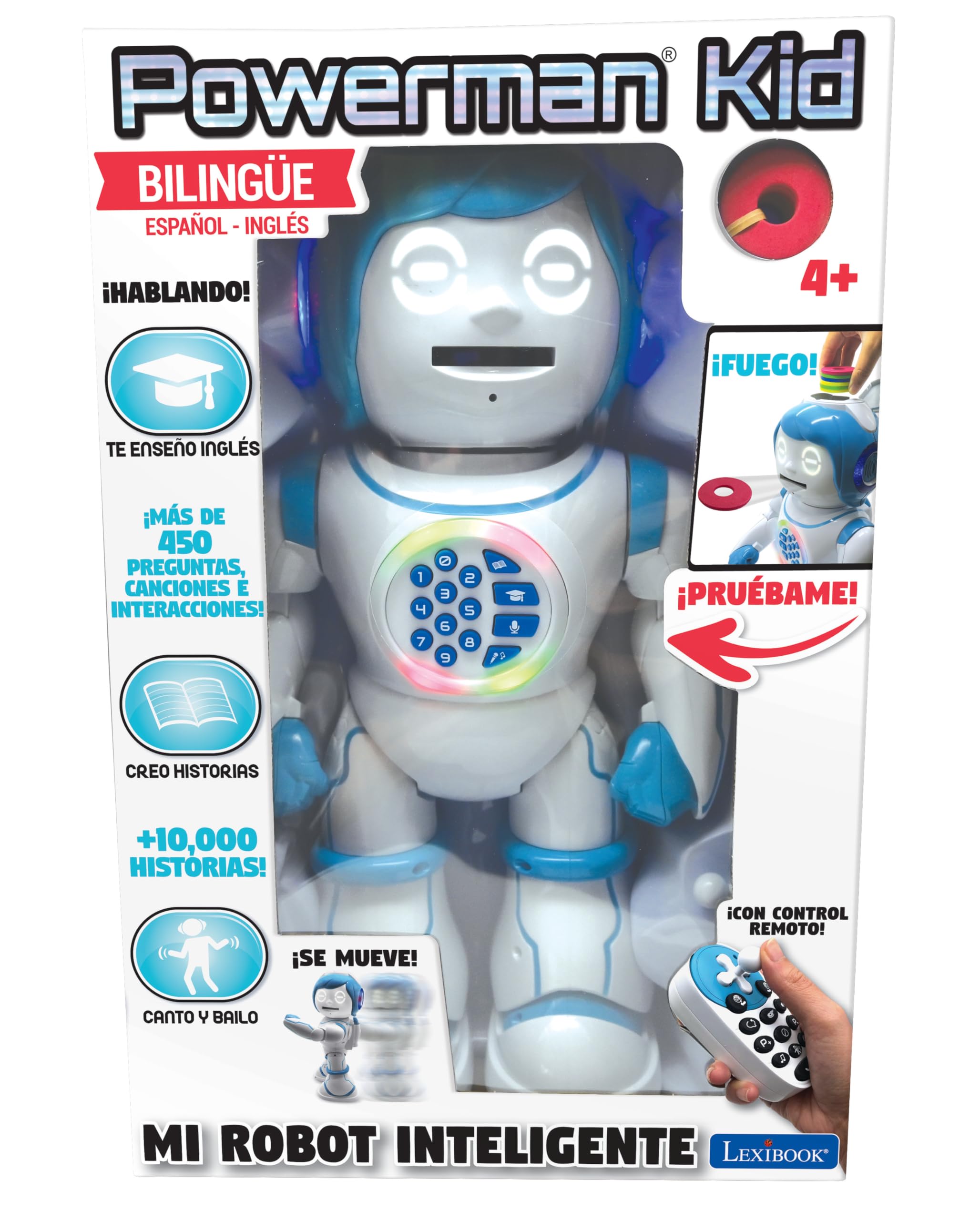 Lexibook ROB90ES robot musicale con luci per bambini