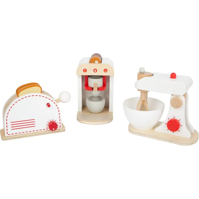 smallfoot set utensili cucina legno tostapane mixer 3 pezzi