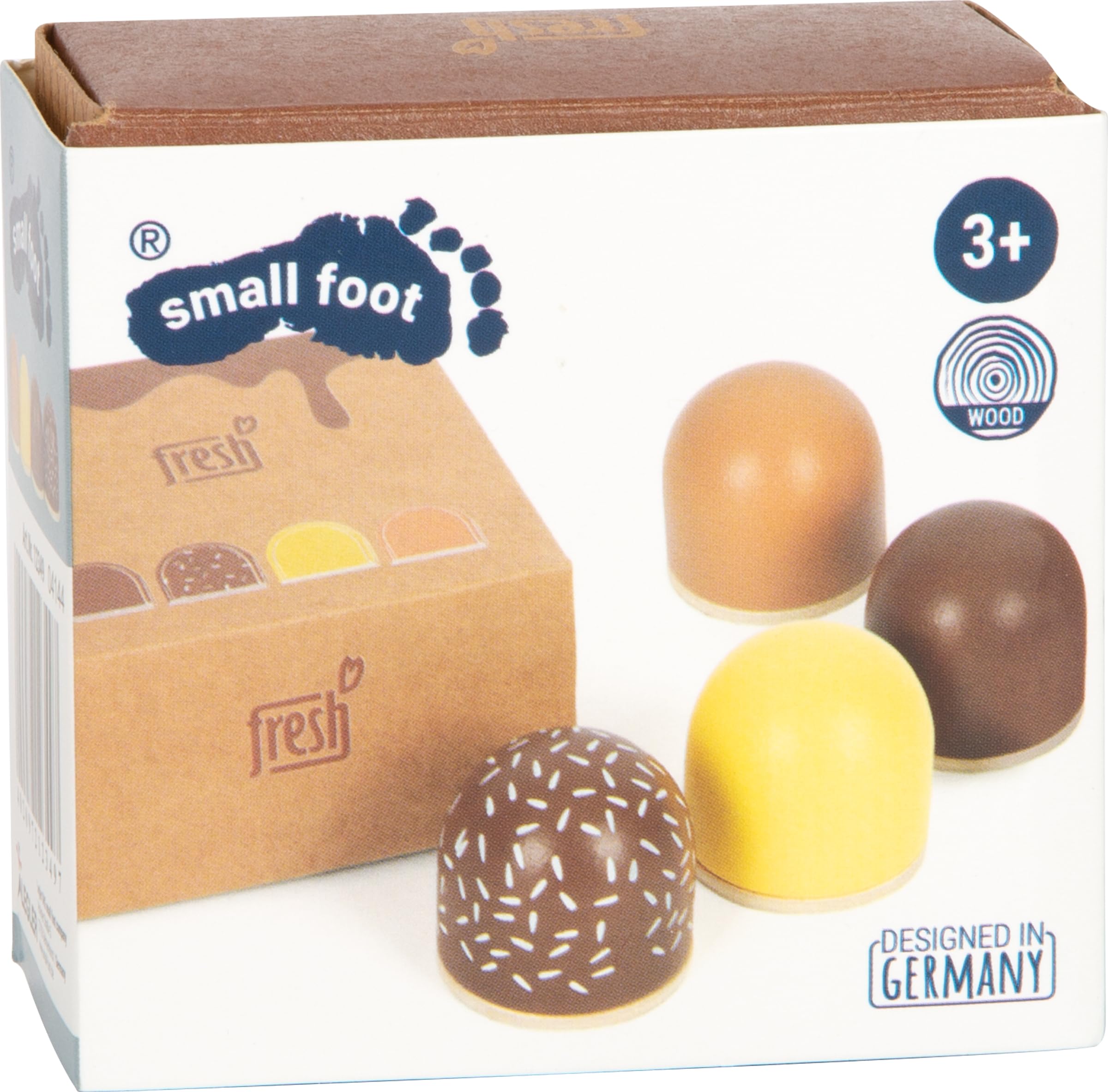 smallfoot Fresh baci di cioccolato cibo in legno 4 pezzi