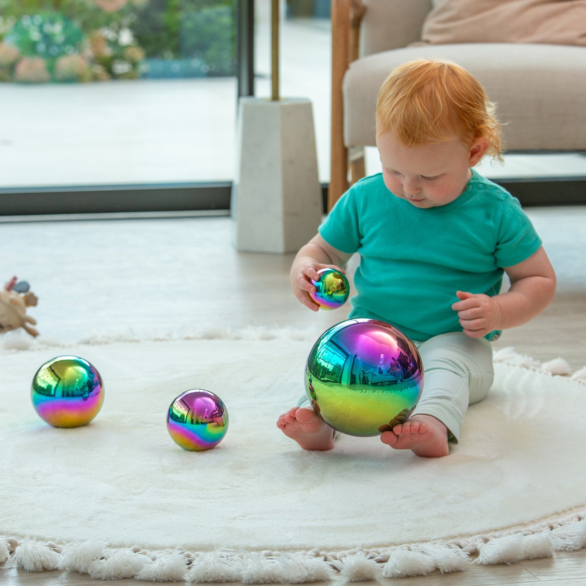 Tickit Sensory Steel Colour Burst Balls palline acciaio 4 pz