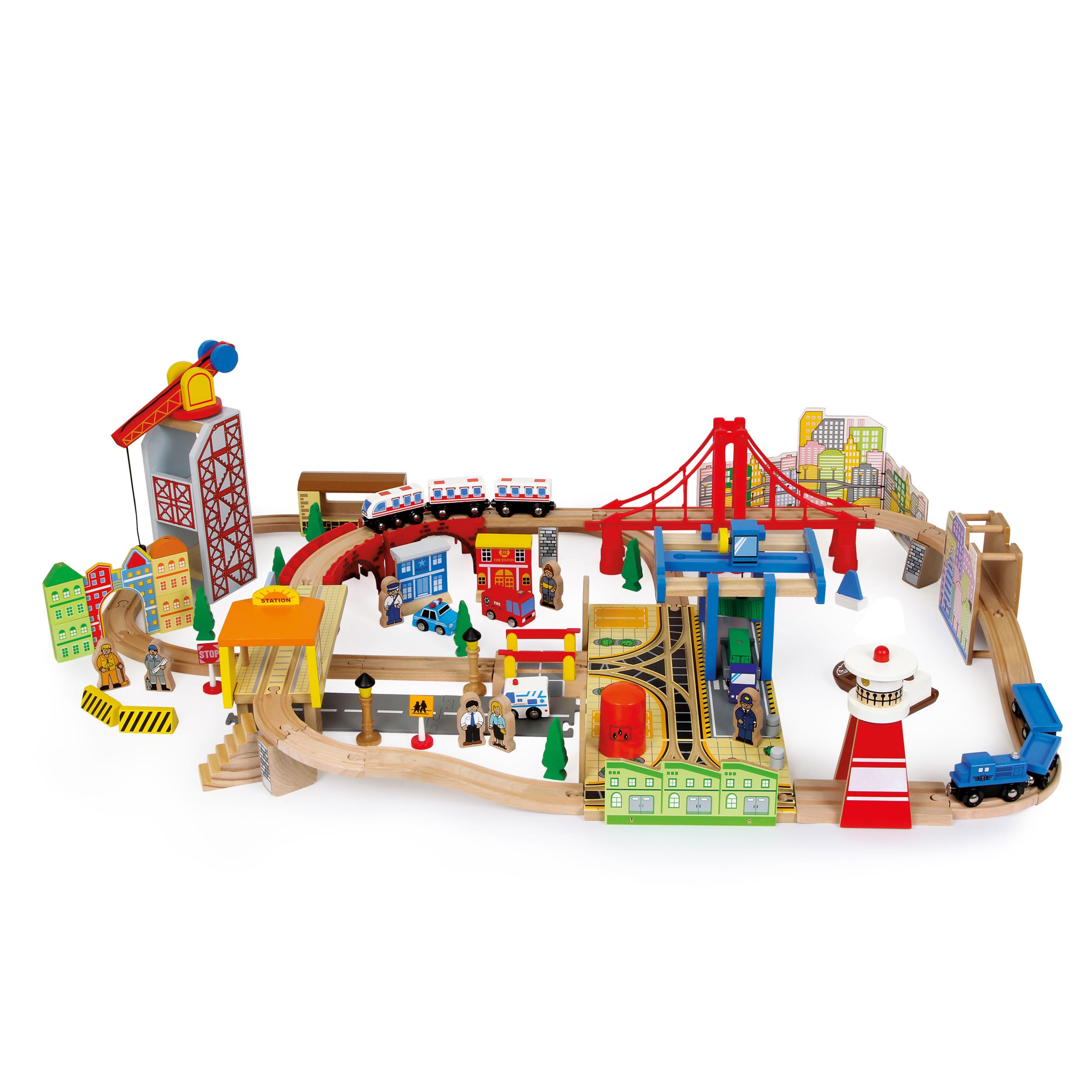 smallfoot 8553 trenino Porto pista in legno