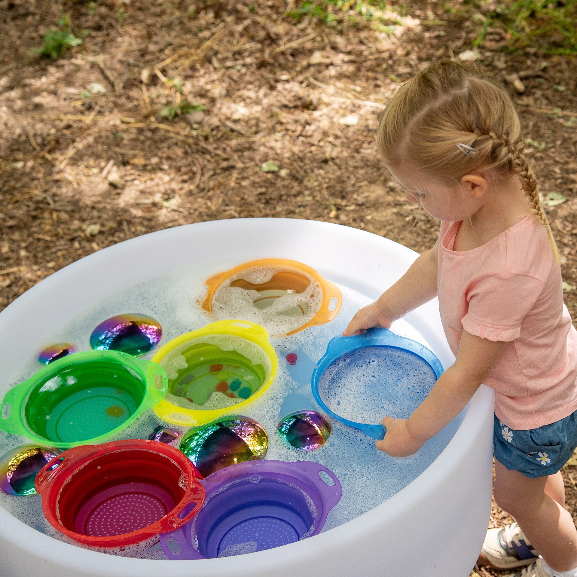 Tickit Setacci colorati impilabili sabbia e acqua 6 pezzi