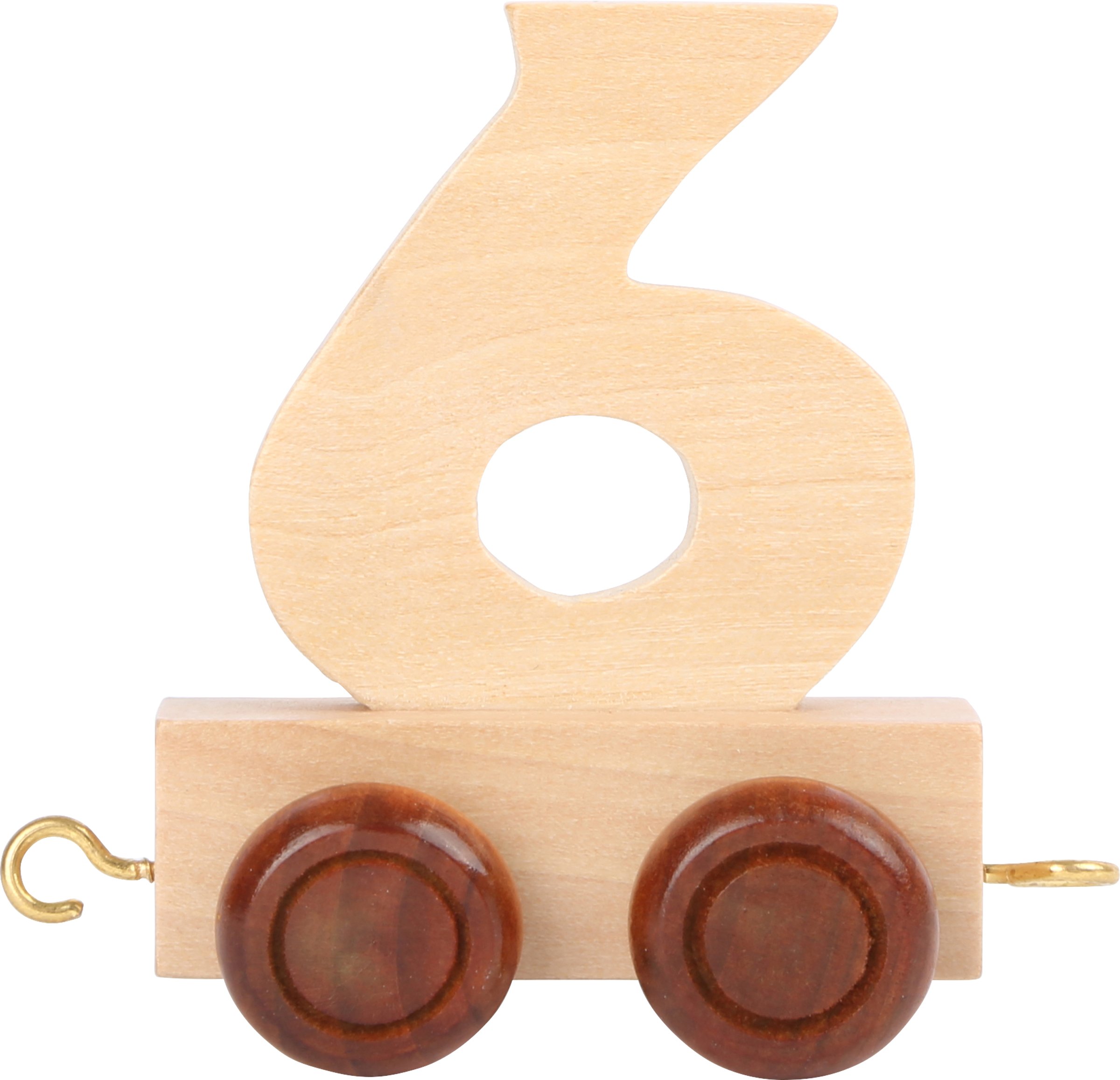 smallfoot 10558 trenino in legno numero 6 naturale