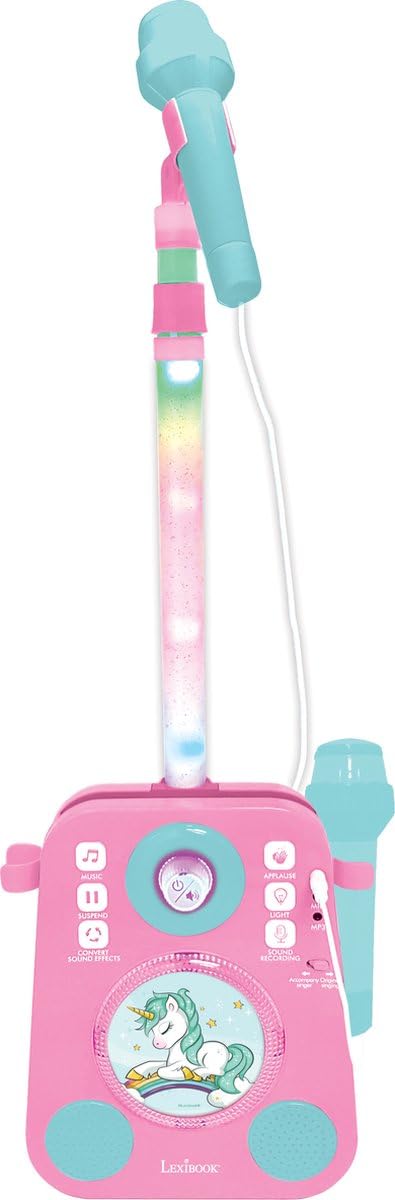 Lexibook Unicorno K140UNI altoparlante karaoke 2 microfoni