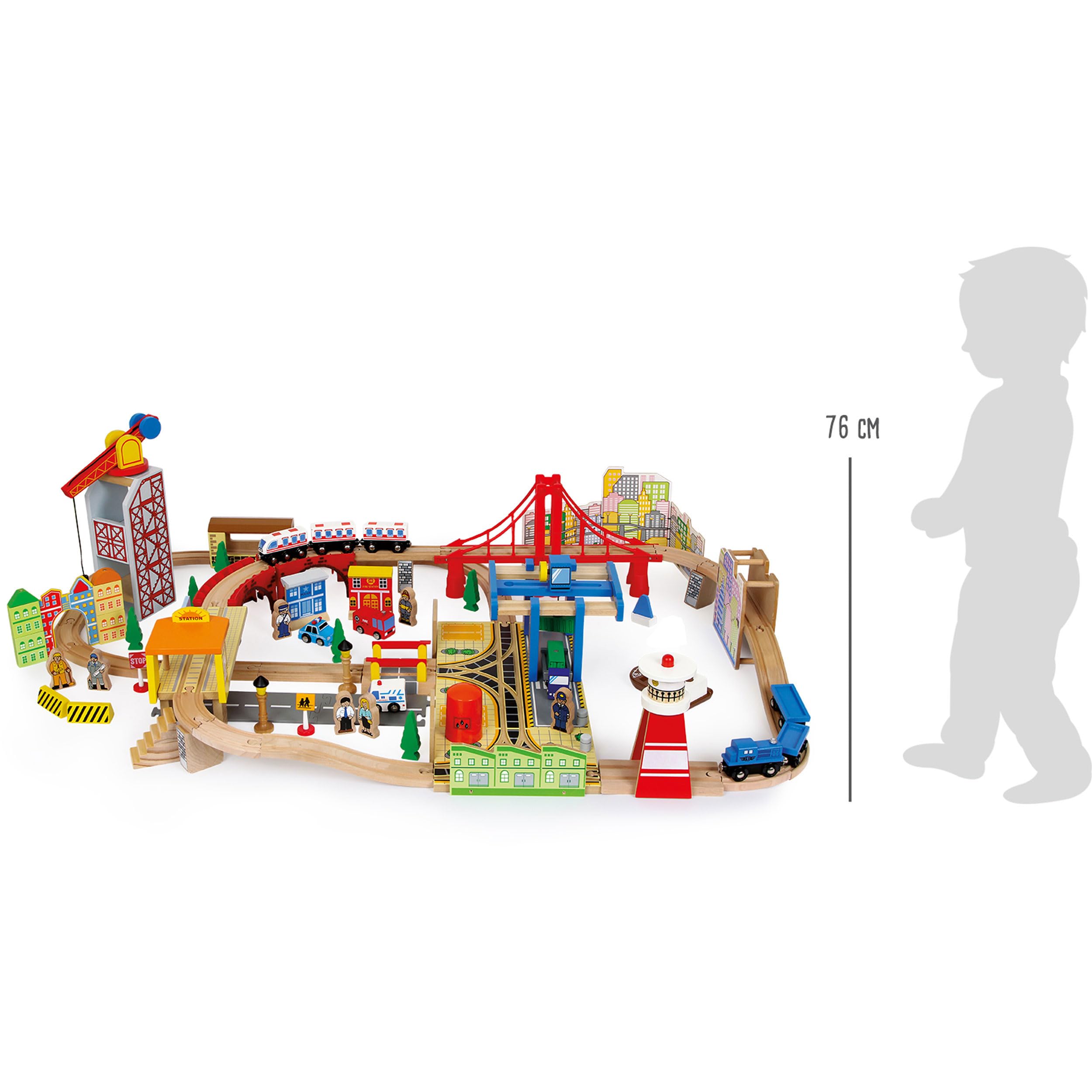 smallfoot 8553 trenino Porto pista in legno