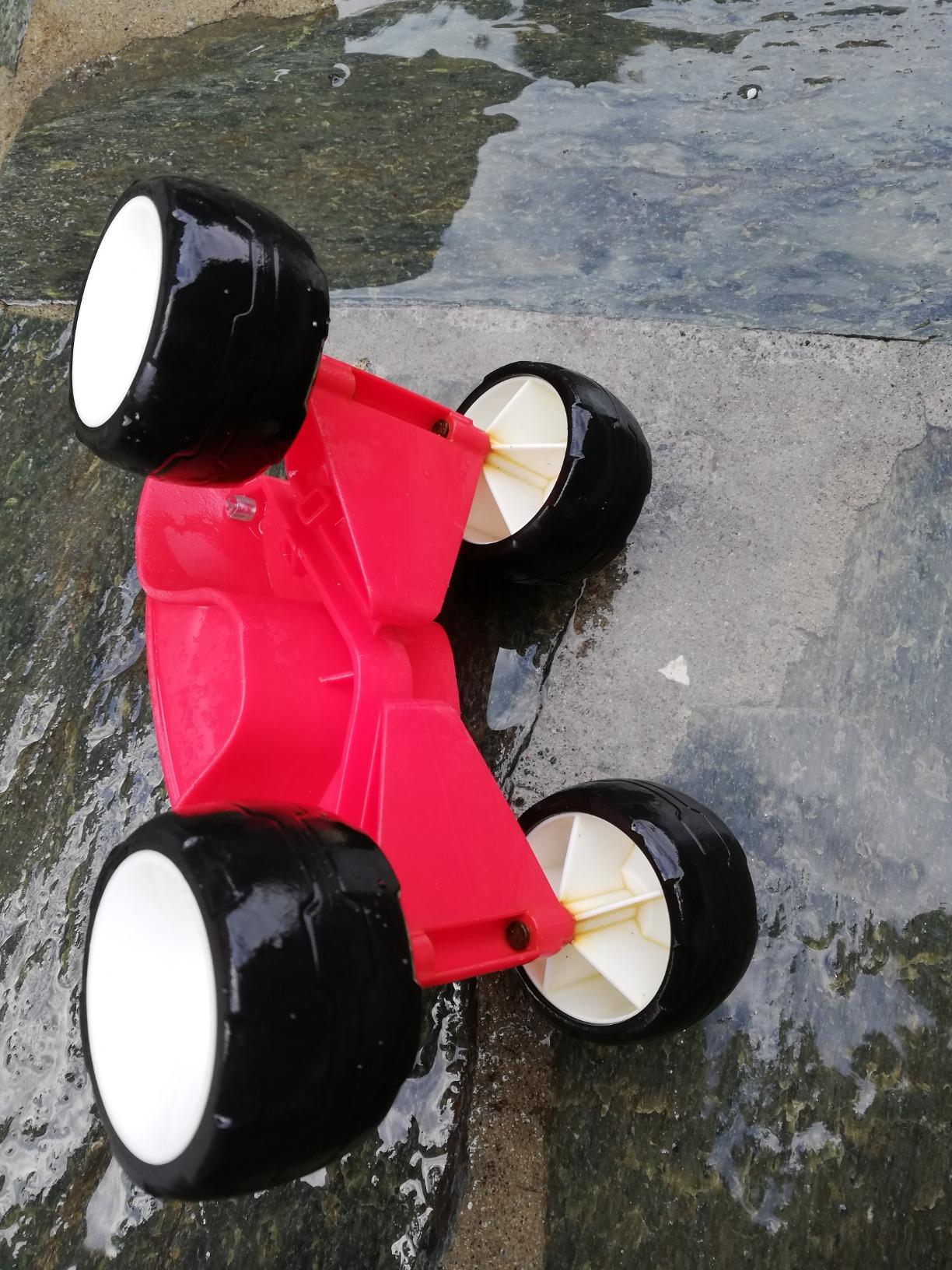Hape Autocarro Giallo camion ribaltabile spiaggia ruote gomma