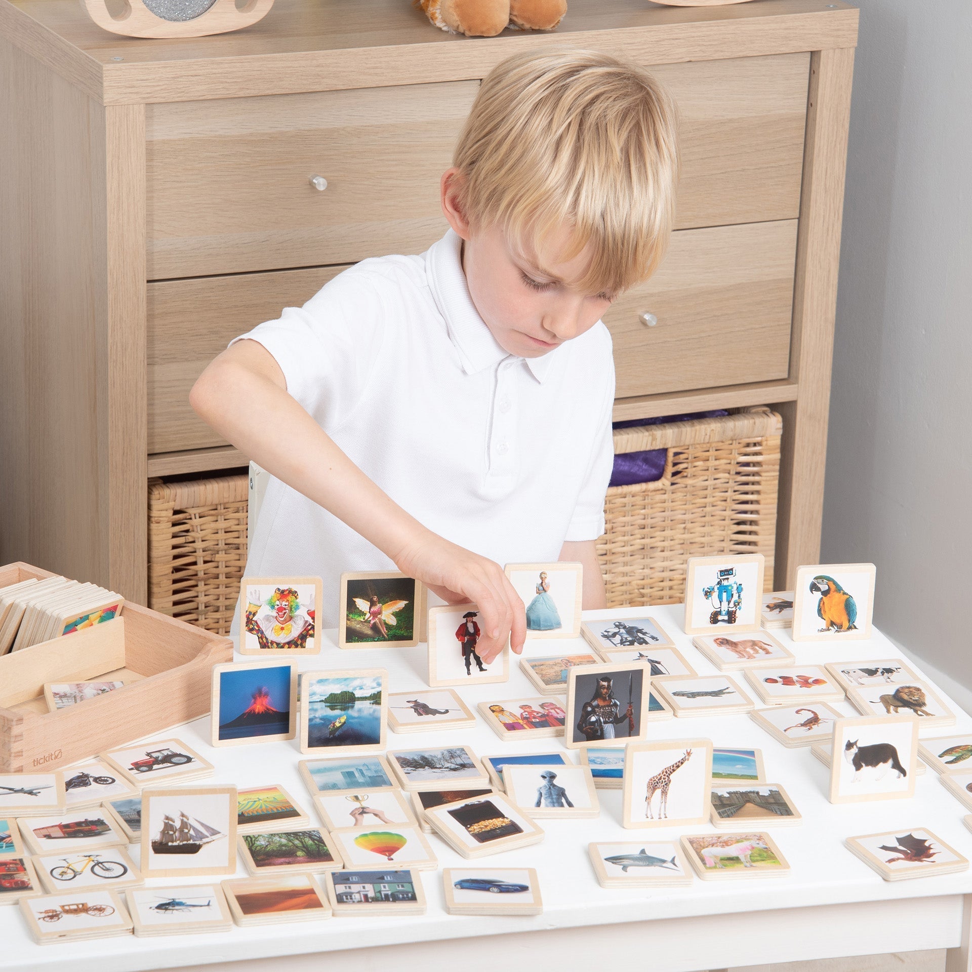 Tickit Story Tiles tessere in legno 90 pz per racconti