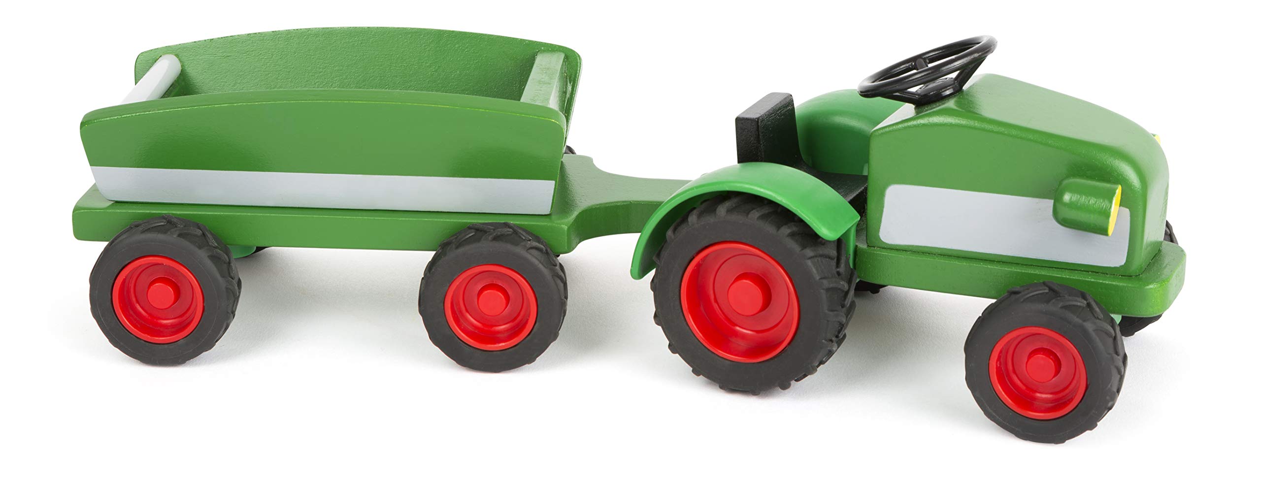 smallfoot WoodFriends 11006 trattore legno verde rimorchio