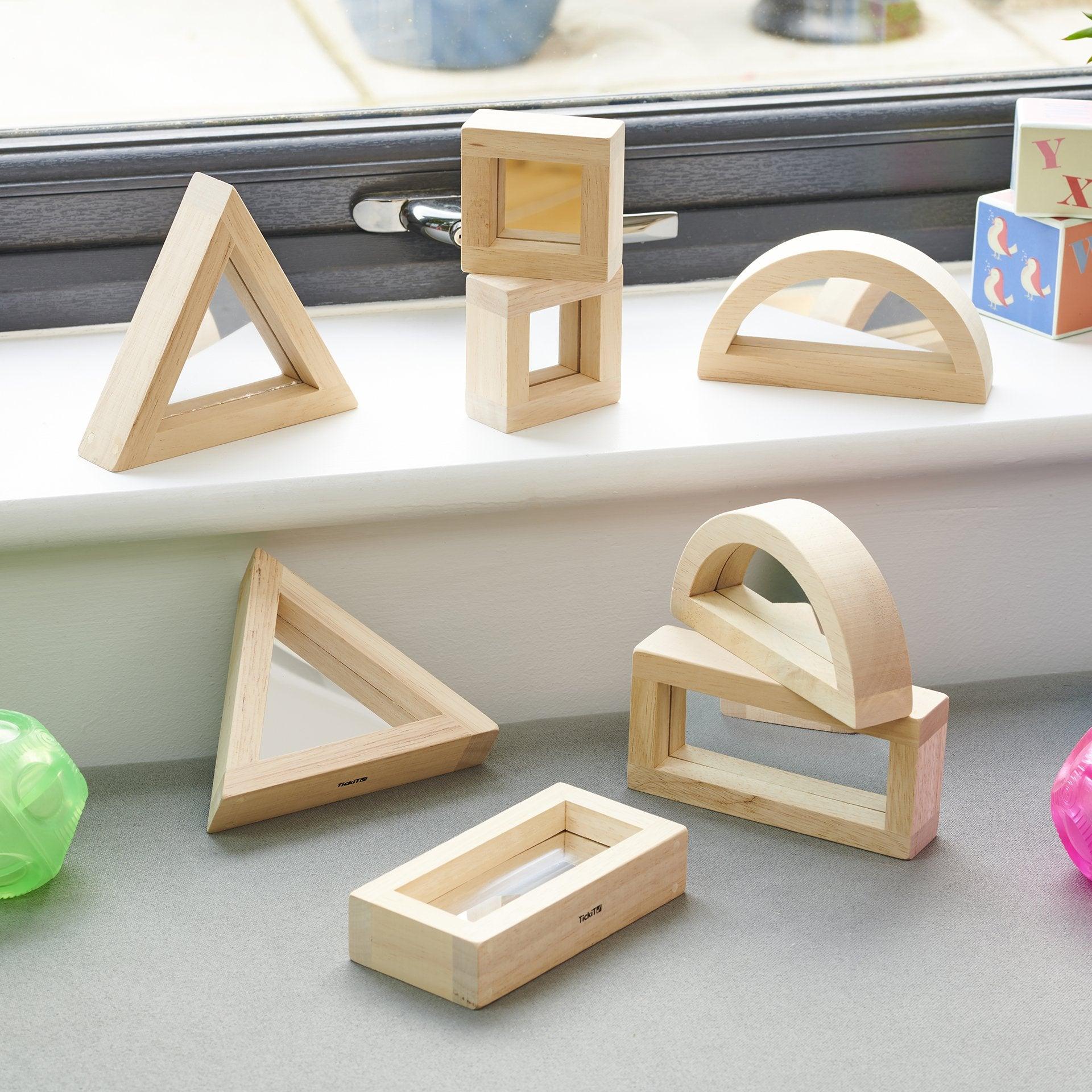 Tickit Large Mirror Blocks blocchi specchio legno 8 pezzi
