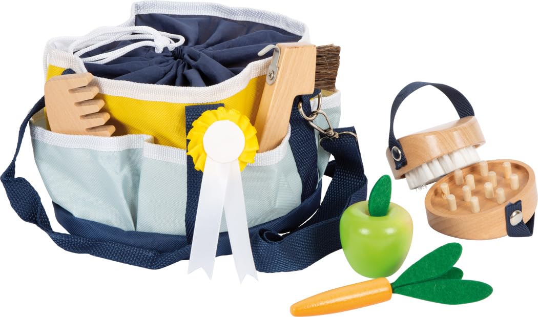 smallfoot Set Cura Cavallo Gioco Legno con Borsa