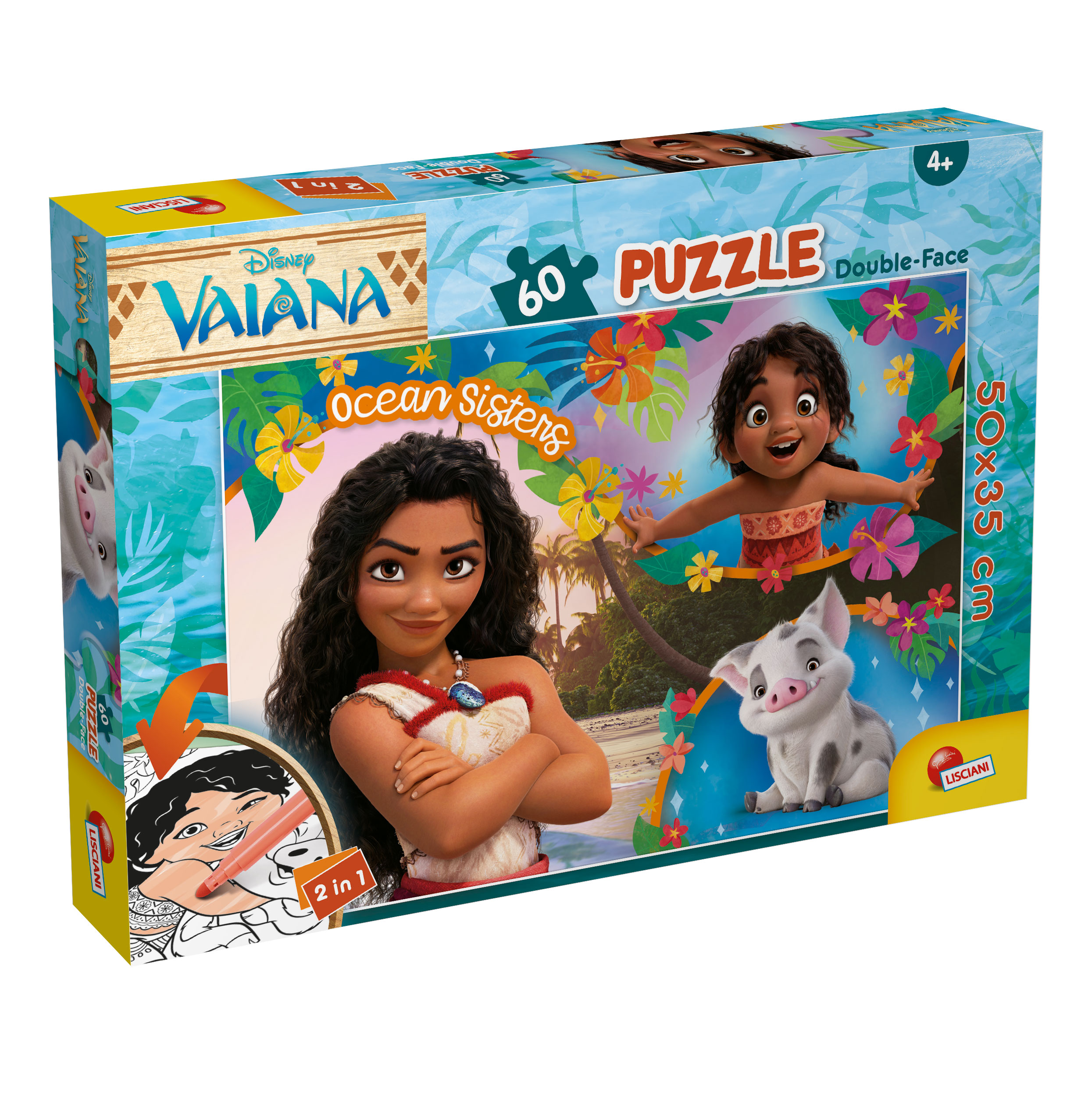 Disney DF Plus 60 Oceania 2 puzzle 60 pezzi da colorare