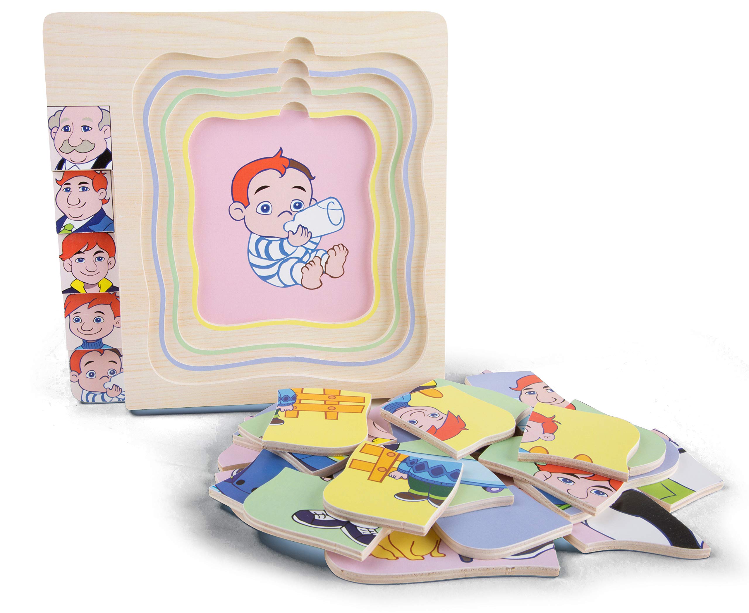 smallfoot 11029 puzzle a strati legno vita del nonno