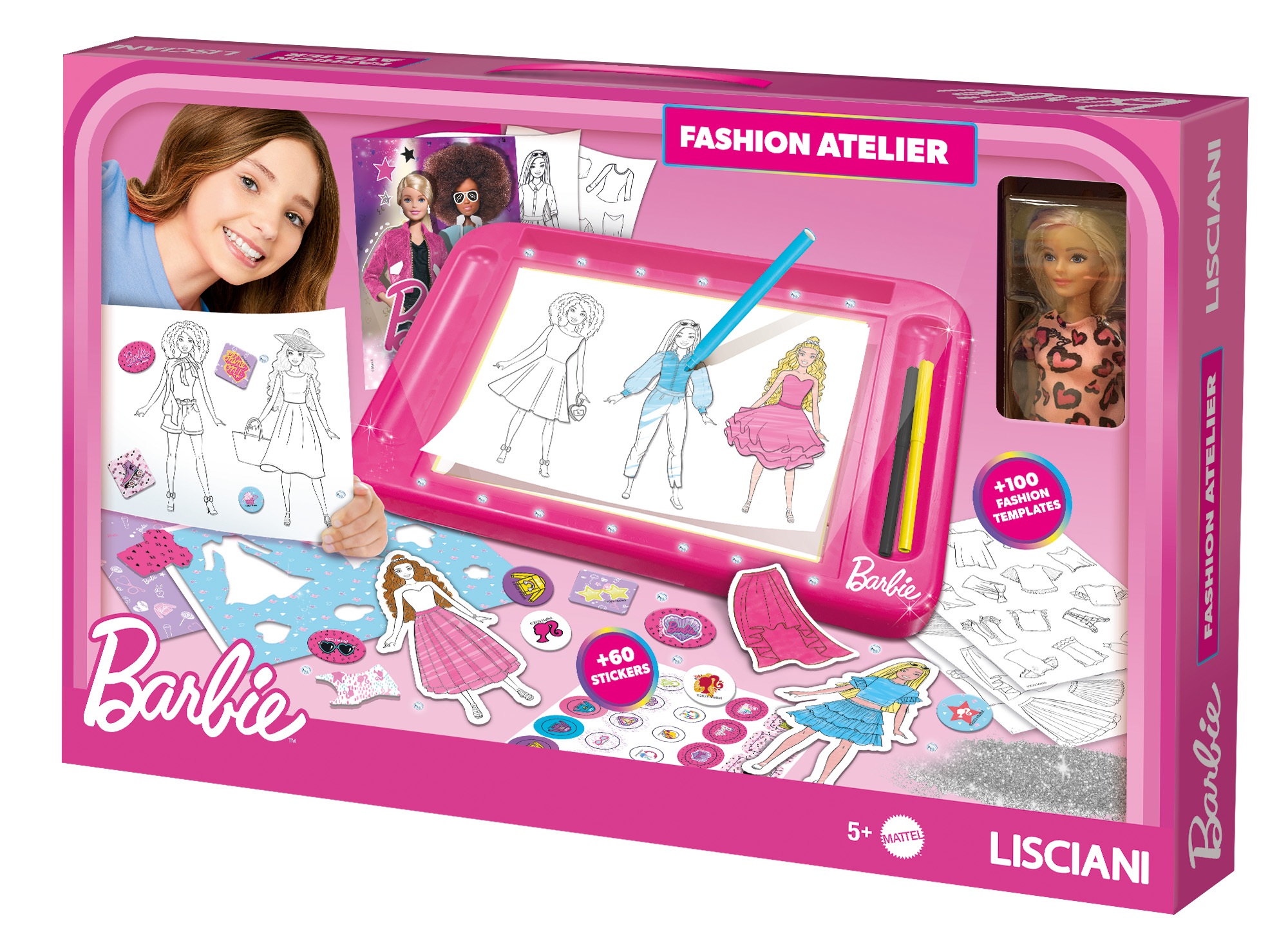 Lisciani Barbie Fashion Atelier con Doll gioco creativo moda