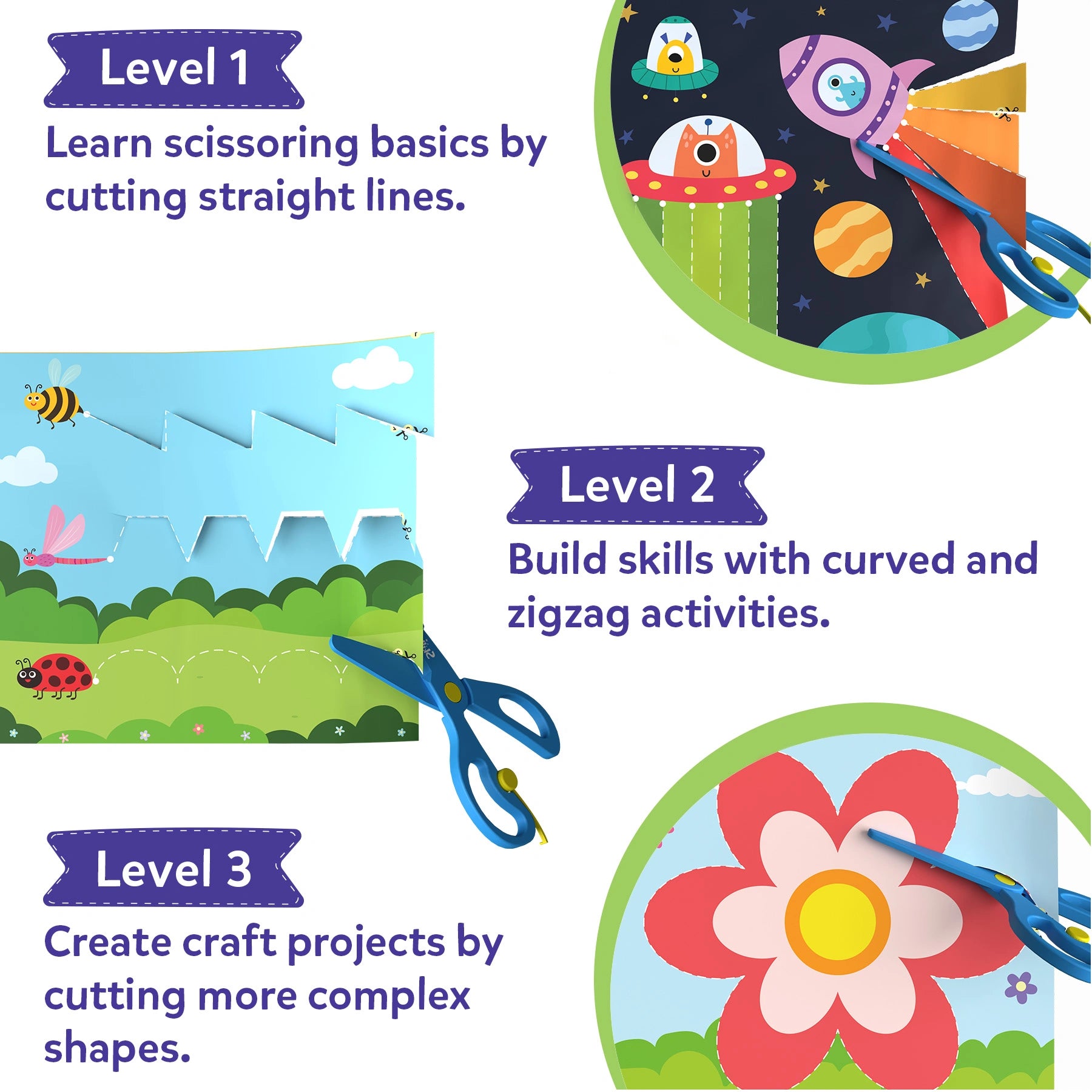 Skillmatics Snip Snip kit ritaglio forbici 3-7 anni