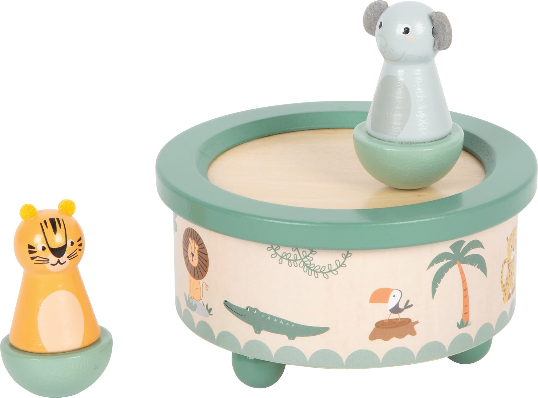 smallfoot 12738 carillon safari legno tigre elefante