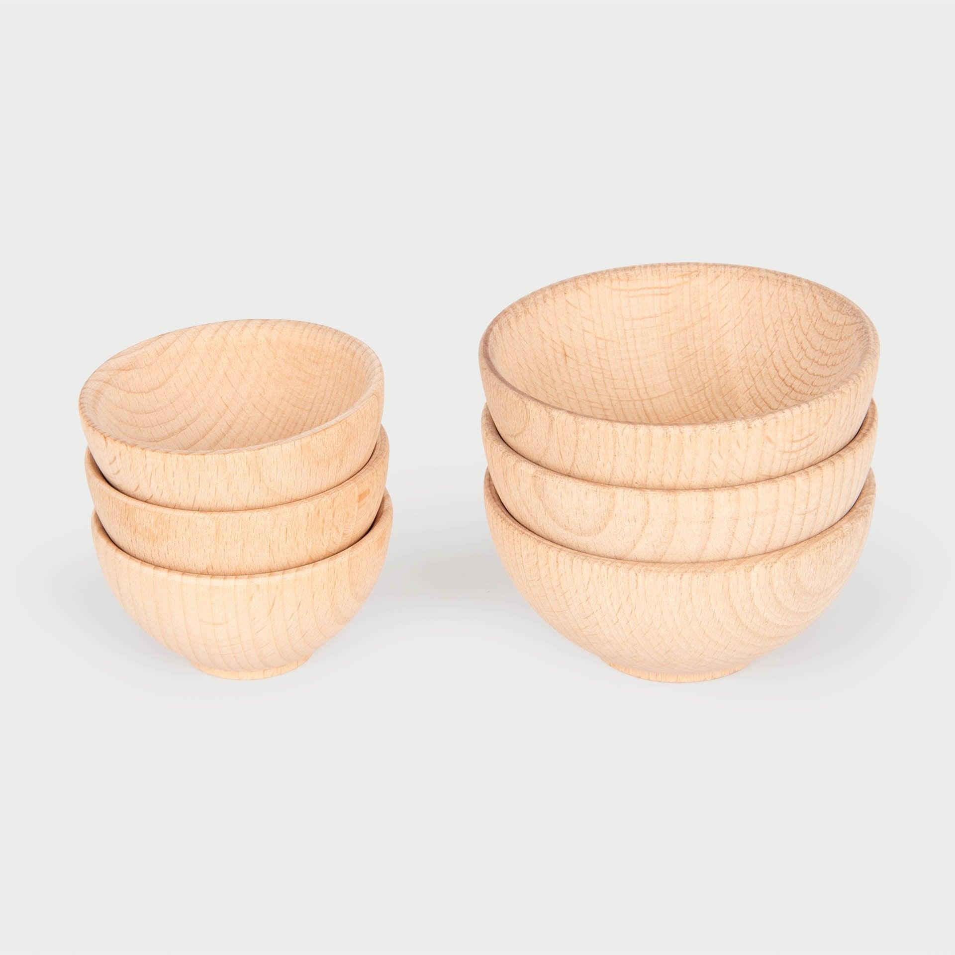 Tickit Natural World ciotole legno 3 pezzi heuristiche
