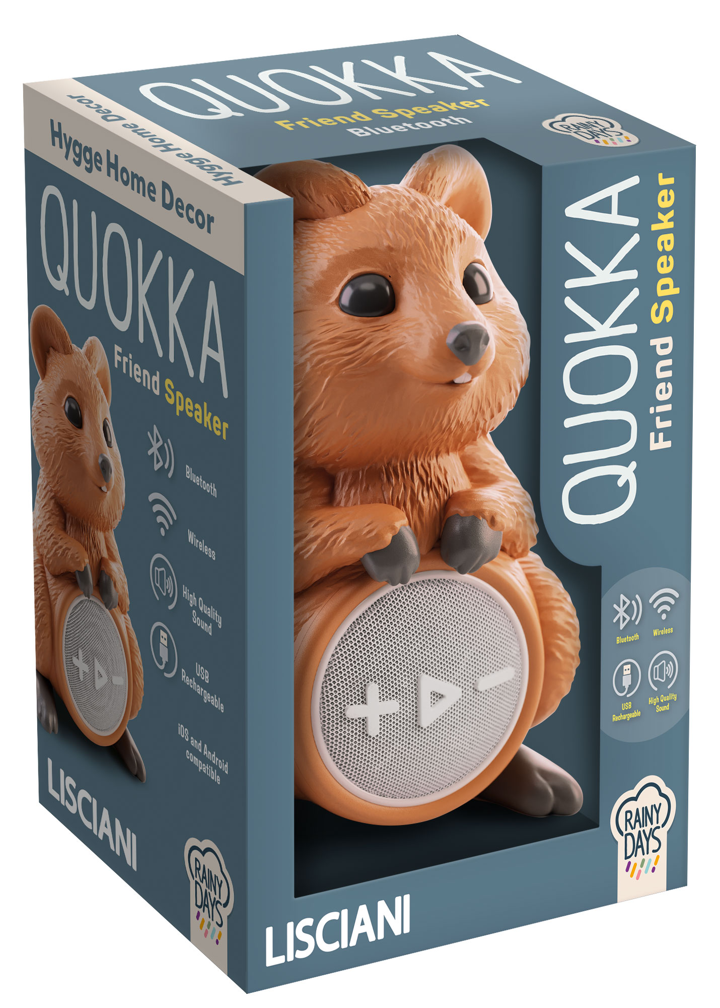 Lisciani Rainy Days Quokka speaker bluetooth senza fili sorriso