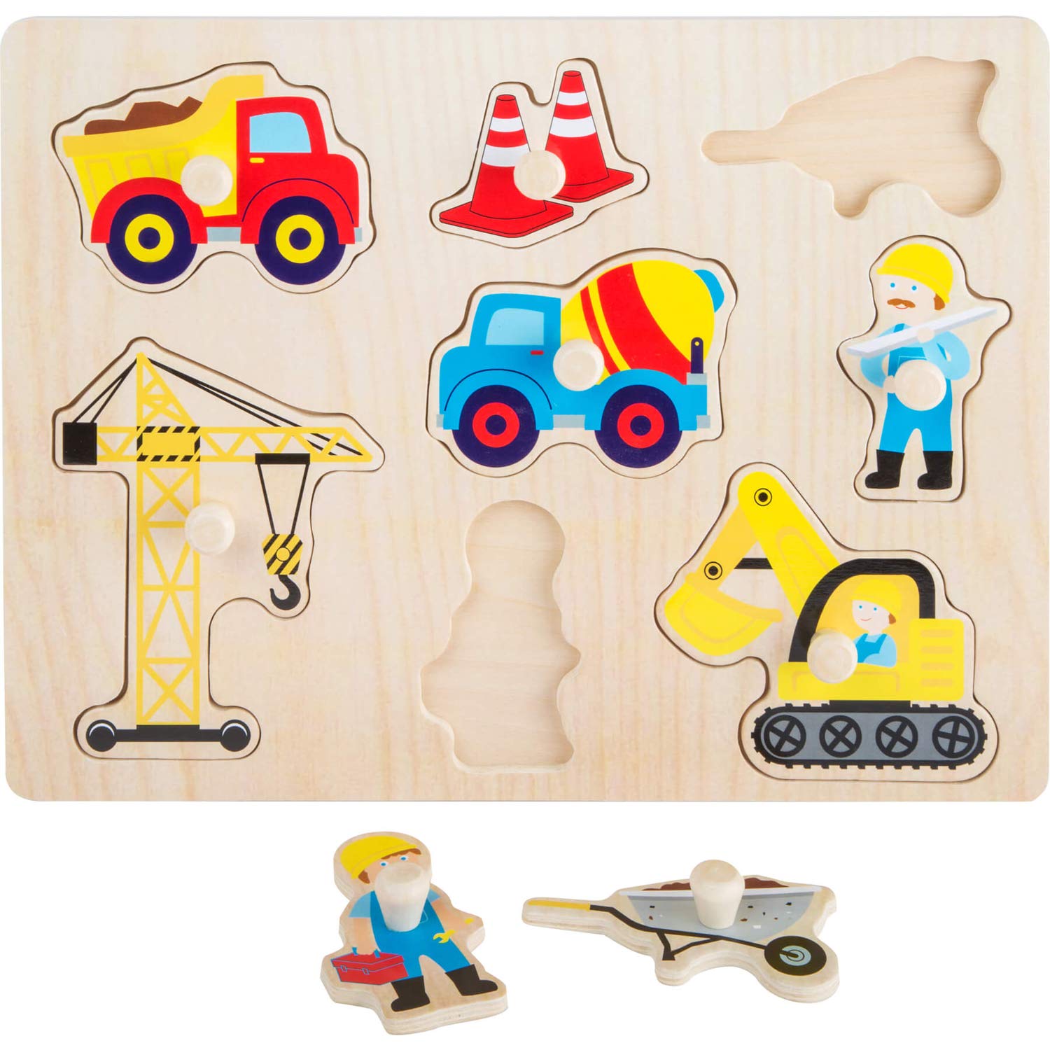 Small Foot 10445 puzzle legno cantiere 8 pezzi