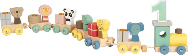 smallfoot treno compleanno animali legno numeri 1-9