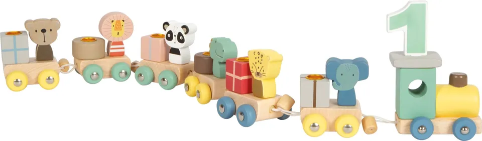 smallfoot treno compleanno animali legno numeri 1-9