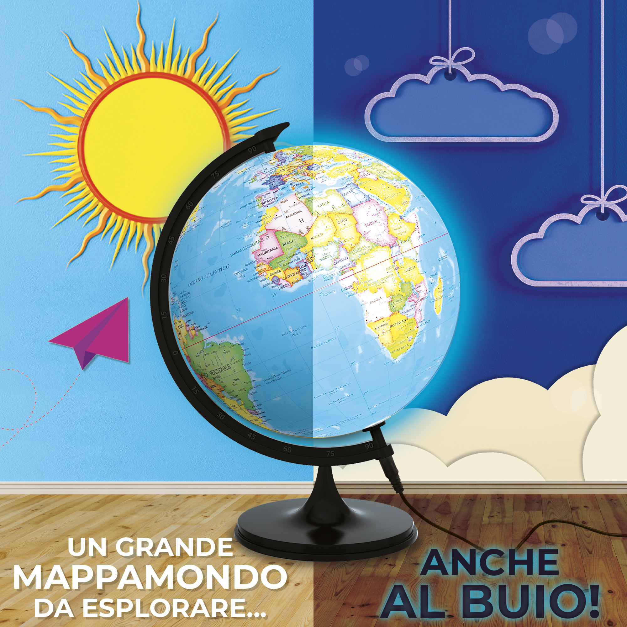 Lisciani I'm a Genius Mappamondo Super Luminoso globo luminoso