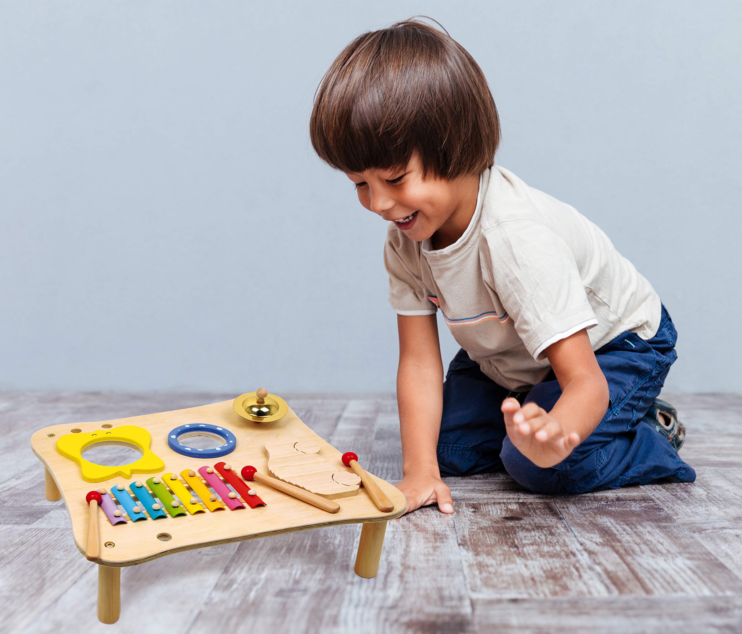 smallfoot 1166 Tavolo Musicale Legno con Xilofono da 3 Anni