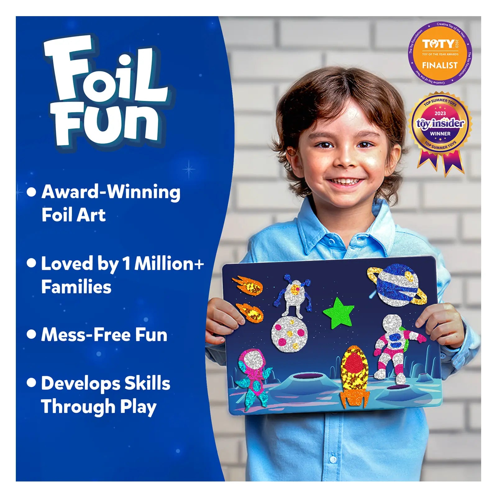 Skillmatics Foil Fun Up in Space kit arte foil senza pasticci