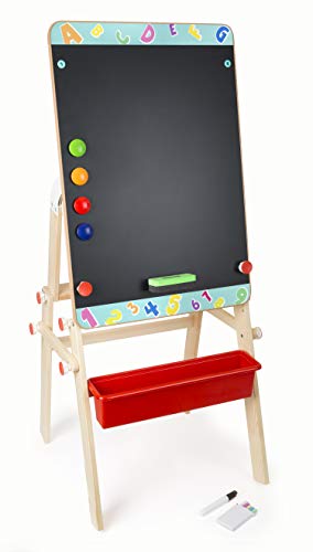 small foot 2 in 1 tavolo lavagna bambini multicolore legno