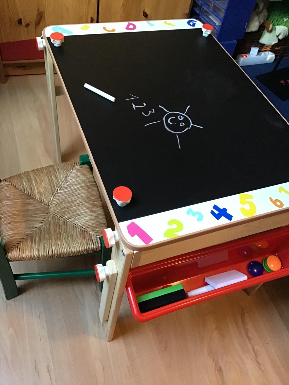 small foot 2 in 1 tavolo lavagna bambini multicolore legno