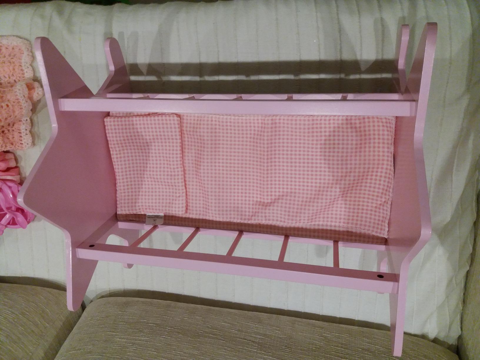 smallfoot Stella culla bambole legno rosa luna e stelle