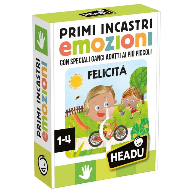 Headu Primi Incastri Emozioni puzzle bambini 1-4 anni