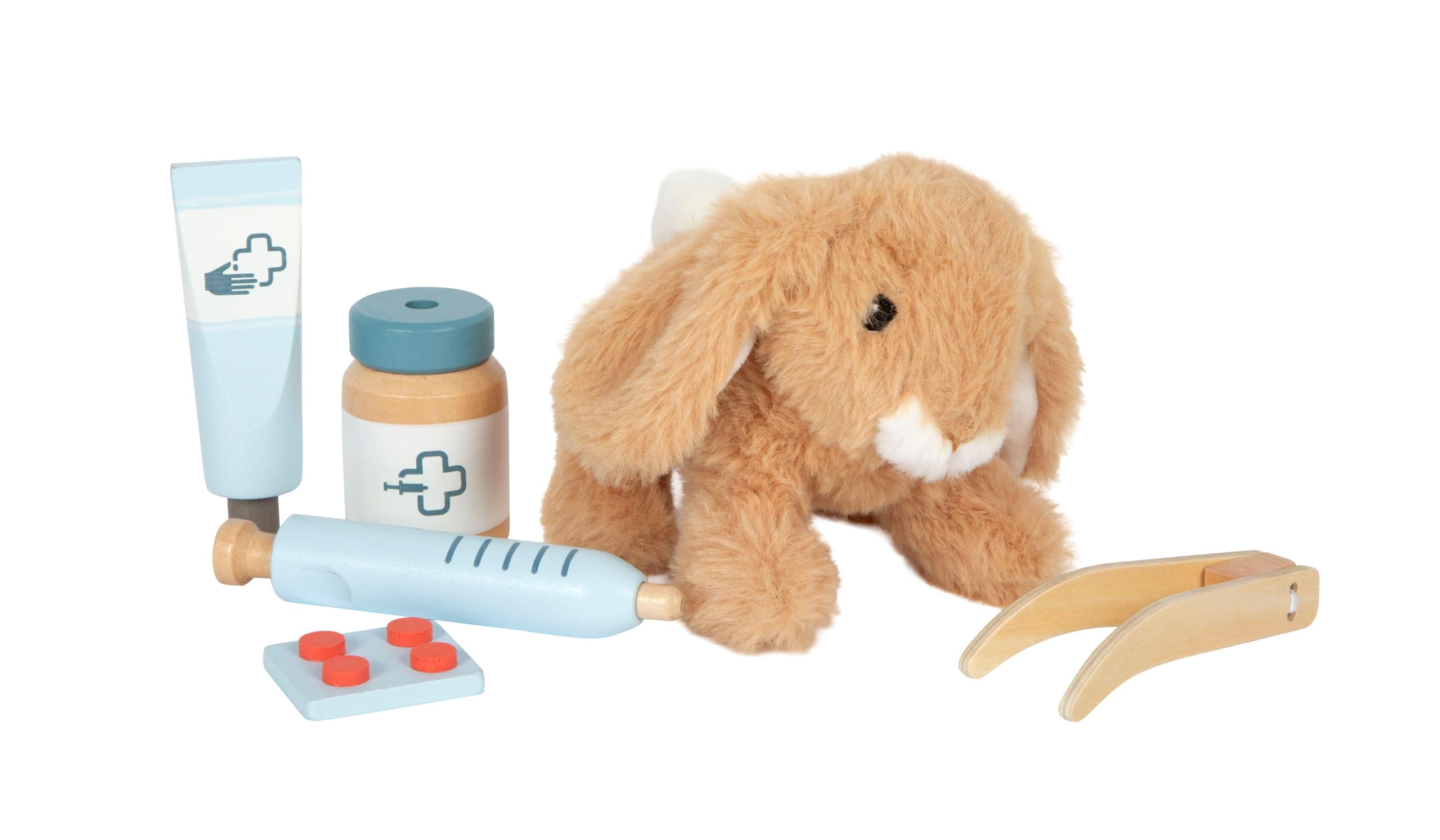 smallfoot 12737 borsa veterinario legno con coniglio