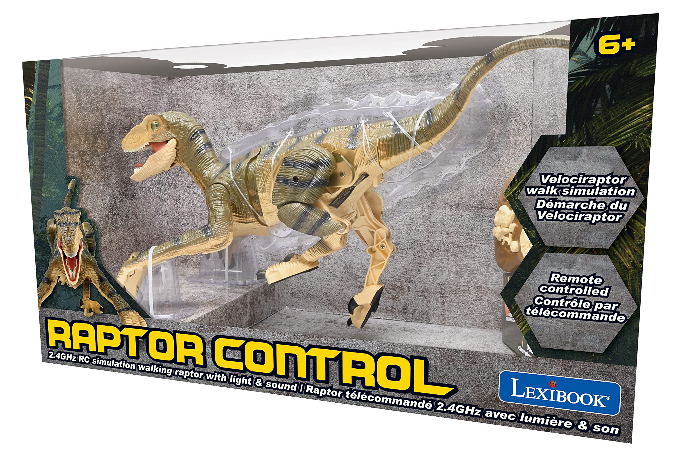 Lexibook DINO01 Raptor dinosauro telecomandato ricaricabile