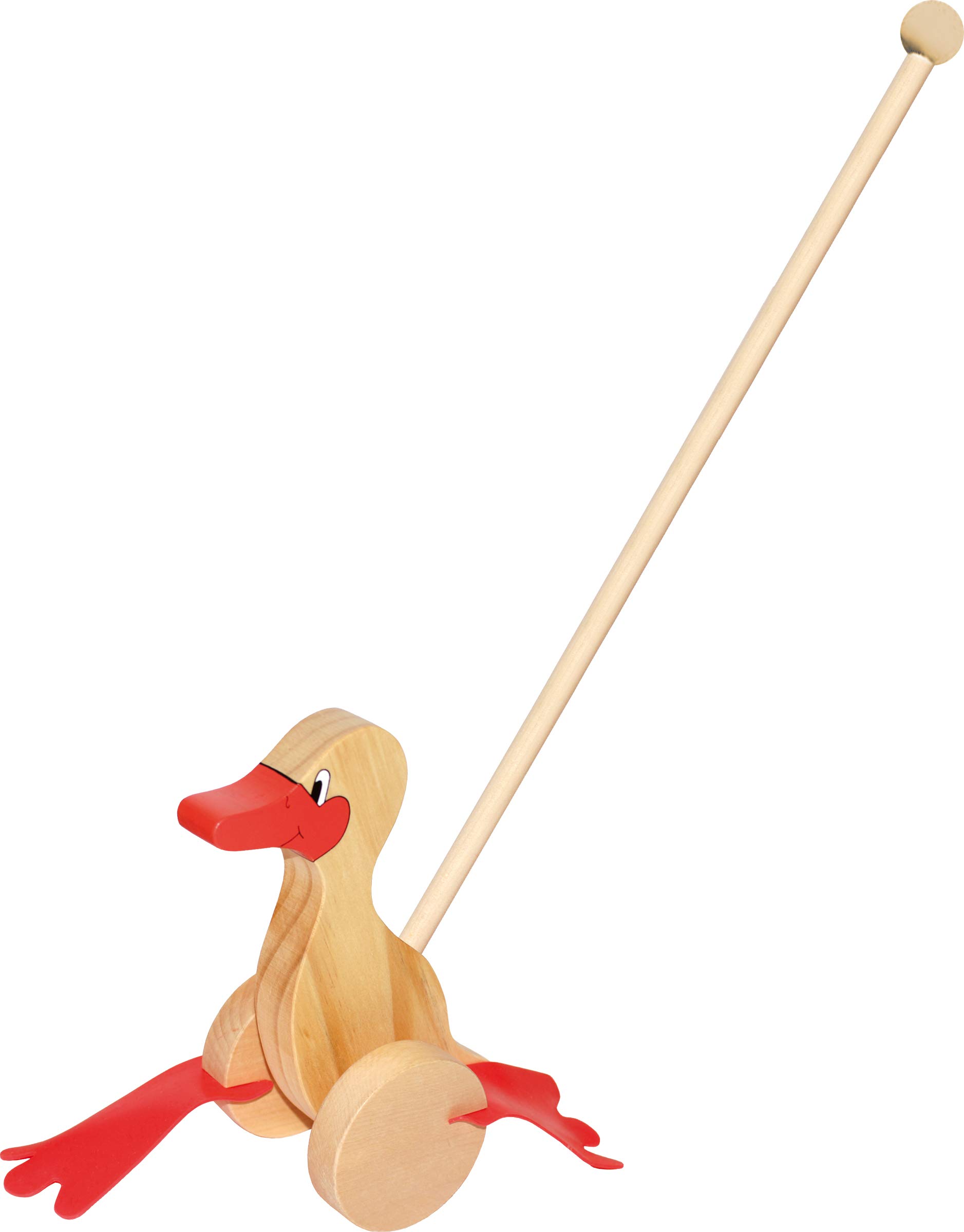 small foot 2092 anatra con rotelle cavalcabile legno 65 cm