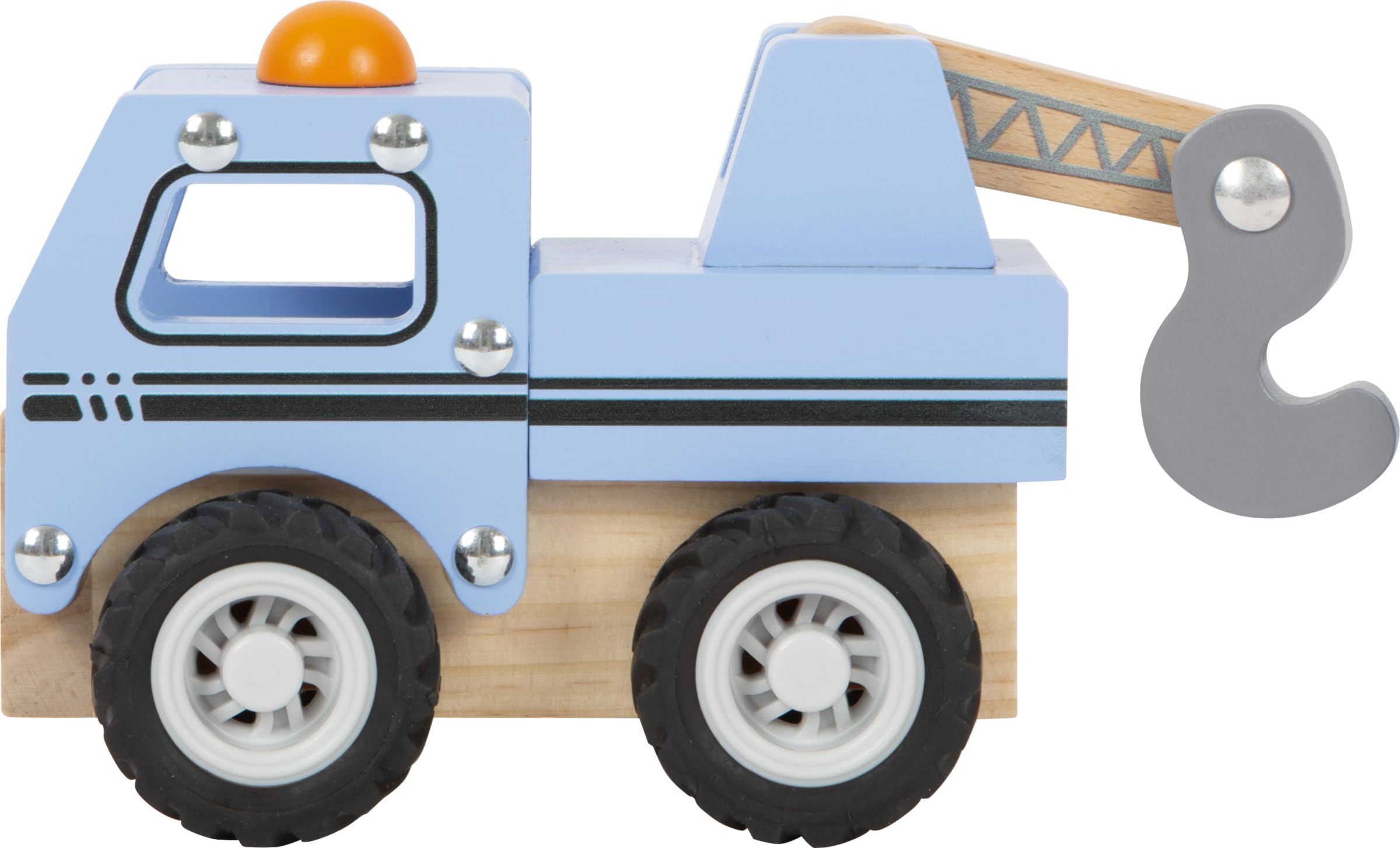 smallfoot 12446 carro attrezzi legno gru 19 cm