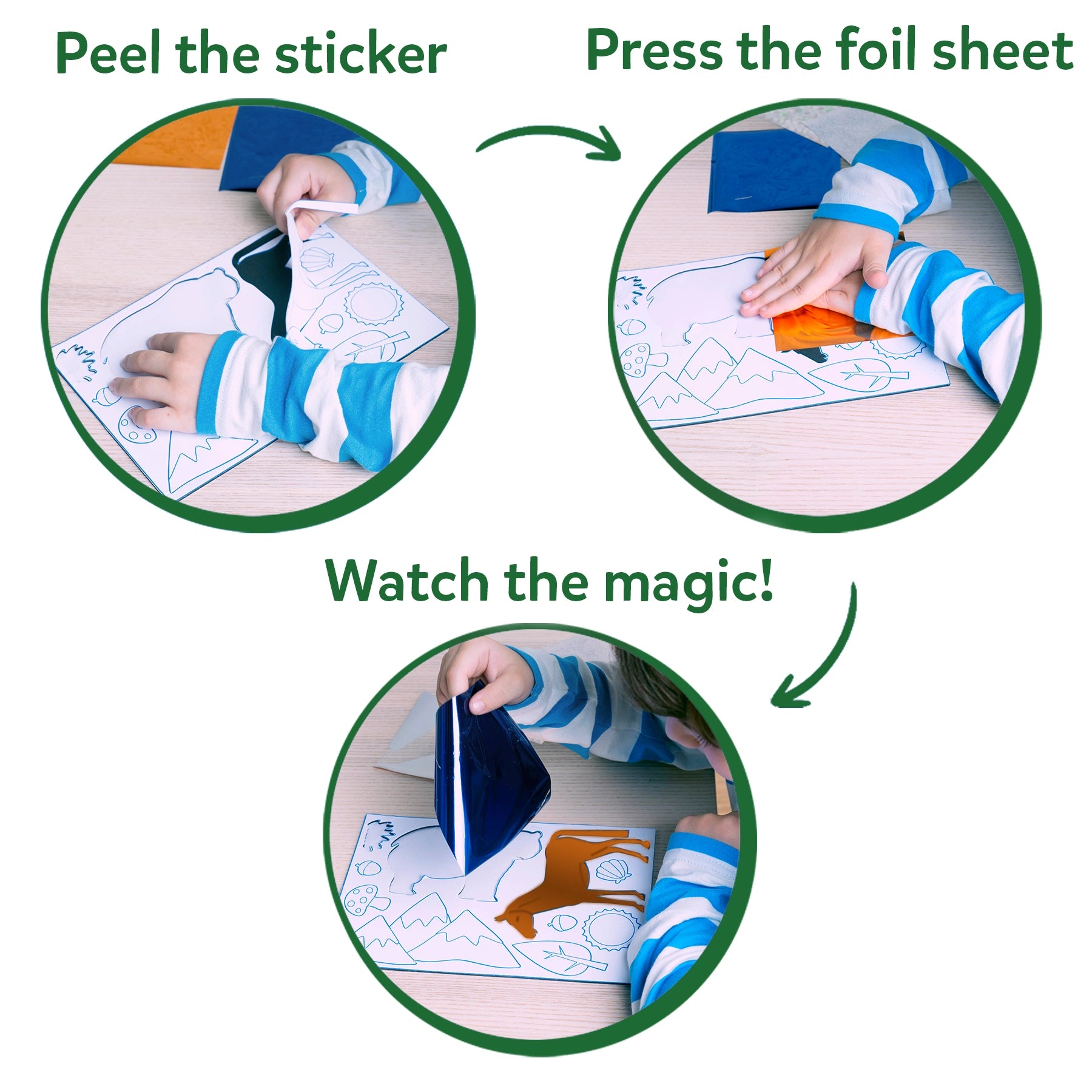 Skillmatics Foil Fun World of Animals kit creativo animali 4-9 anni