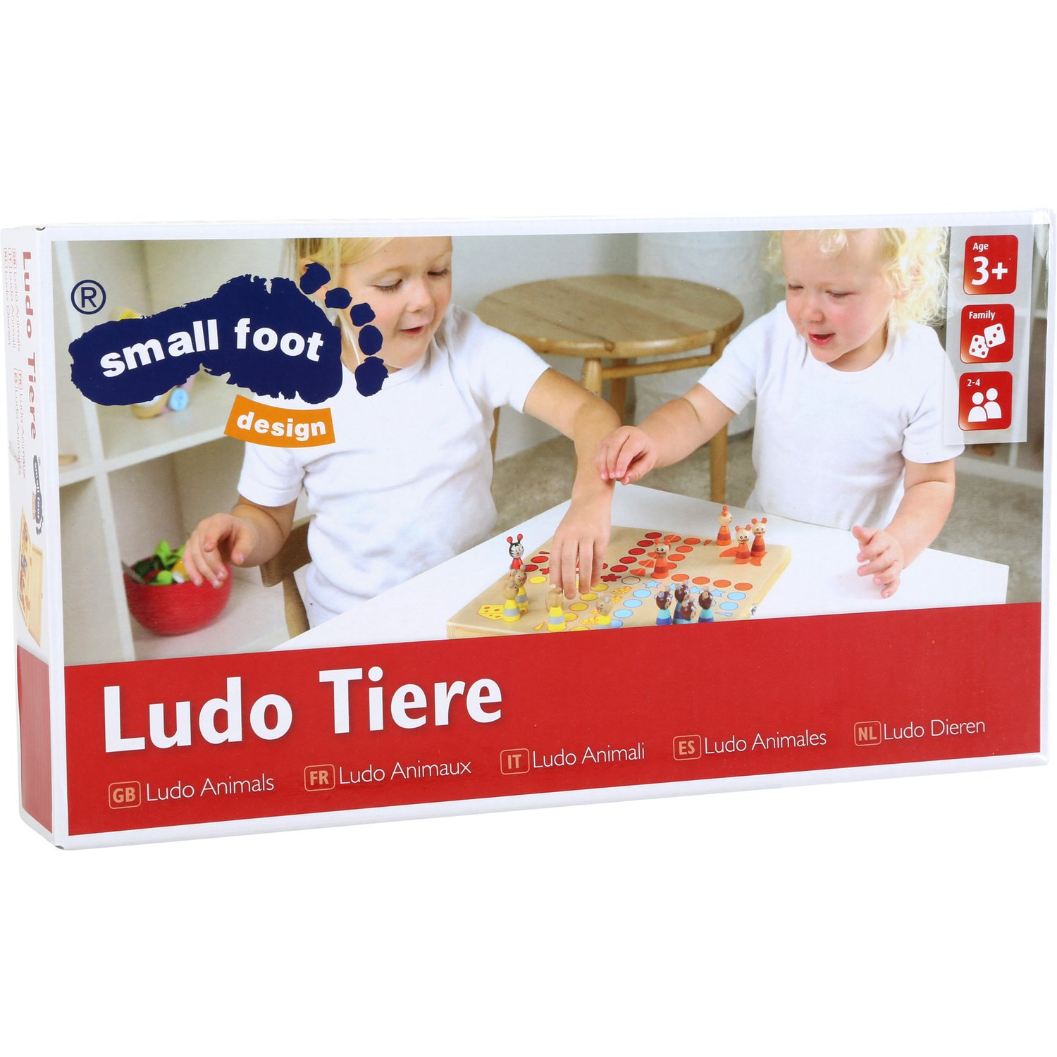 small foot Ludo Animali gioco da tavolo legno 4 giocatori