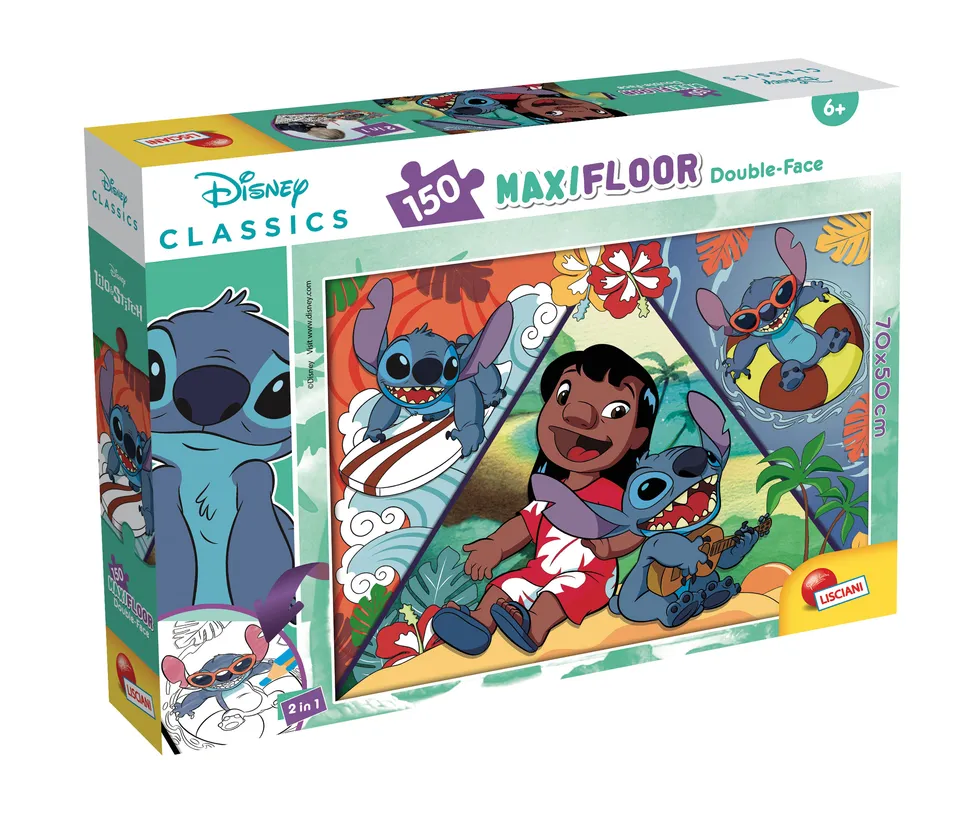Lisciani Disney MaxiFloor 150 Lilo & Stitch puzzle bambini