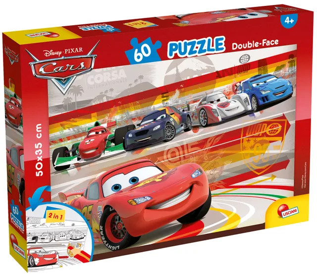Lisciani Disney Puzzle Df Plus 60 Cars puzzle 60 pezzi bifacciale