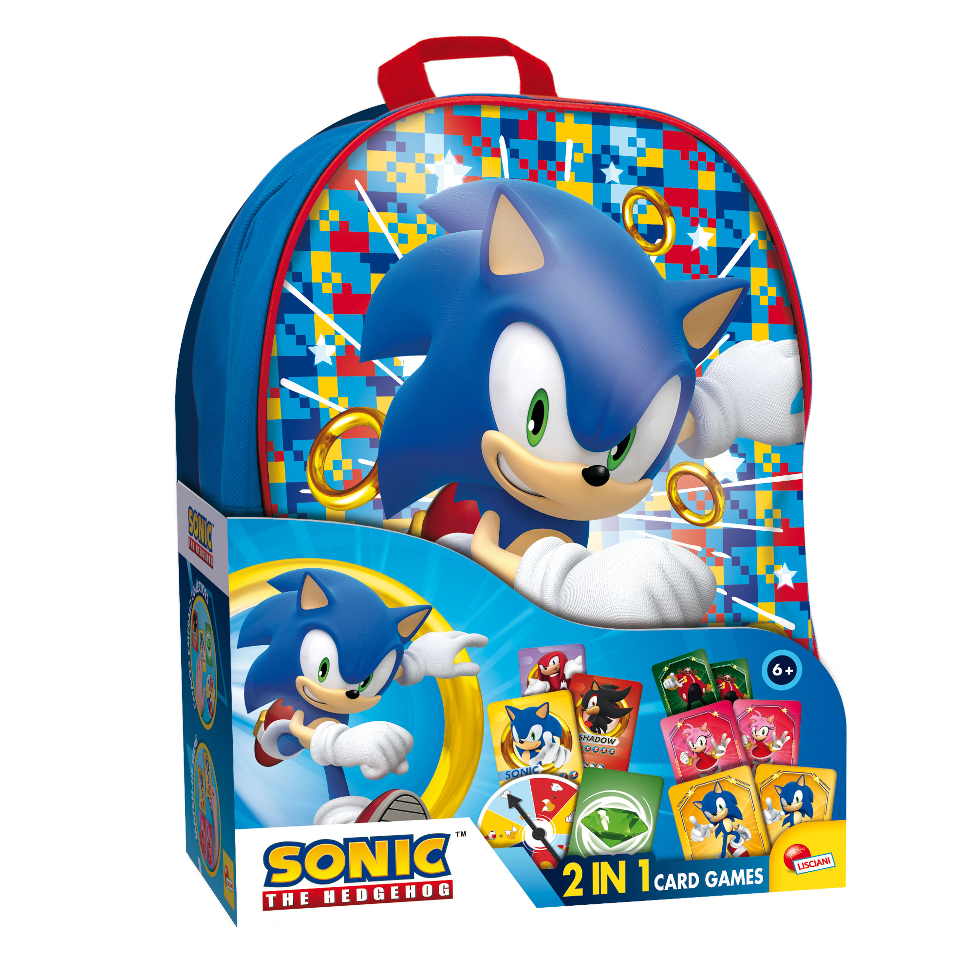 Lisciani Sonic 2 in 1 gioco carte zainetto 2 mazzi strategia
