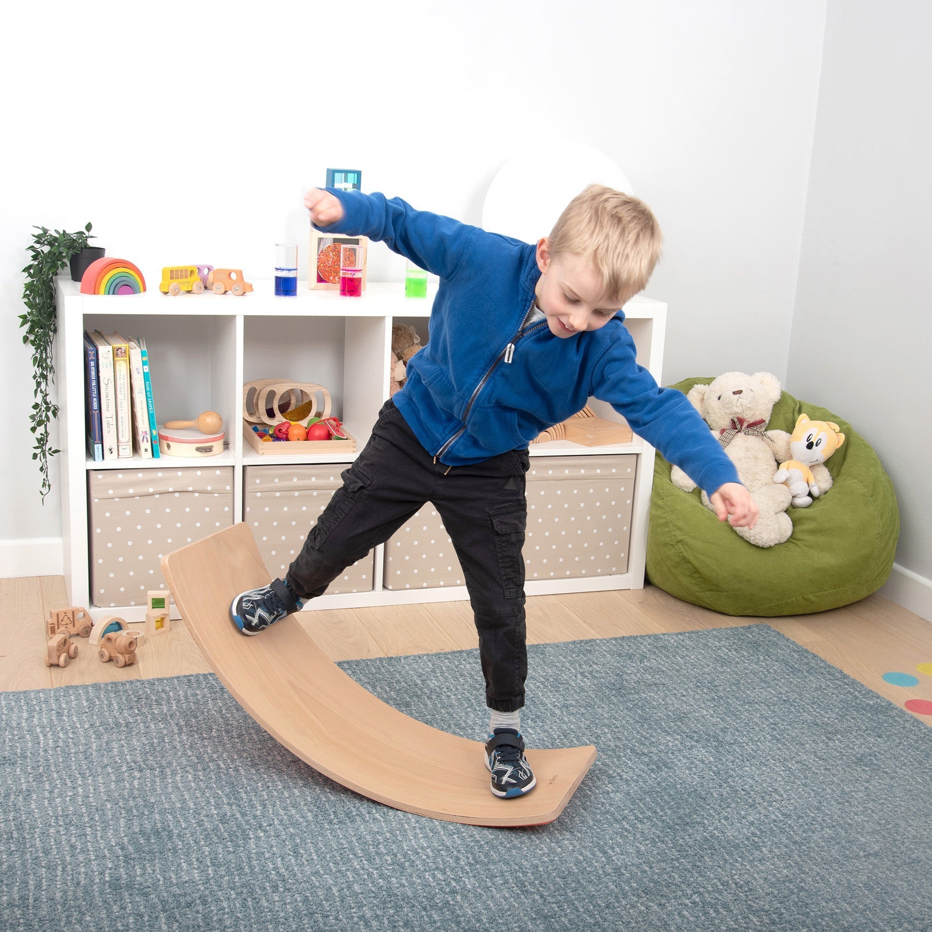 Tickit Wooden Balance Board asse equilibrio legno feltro
