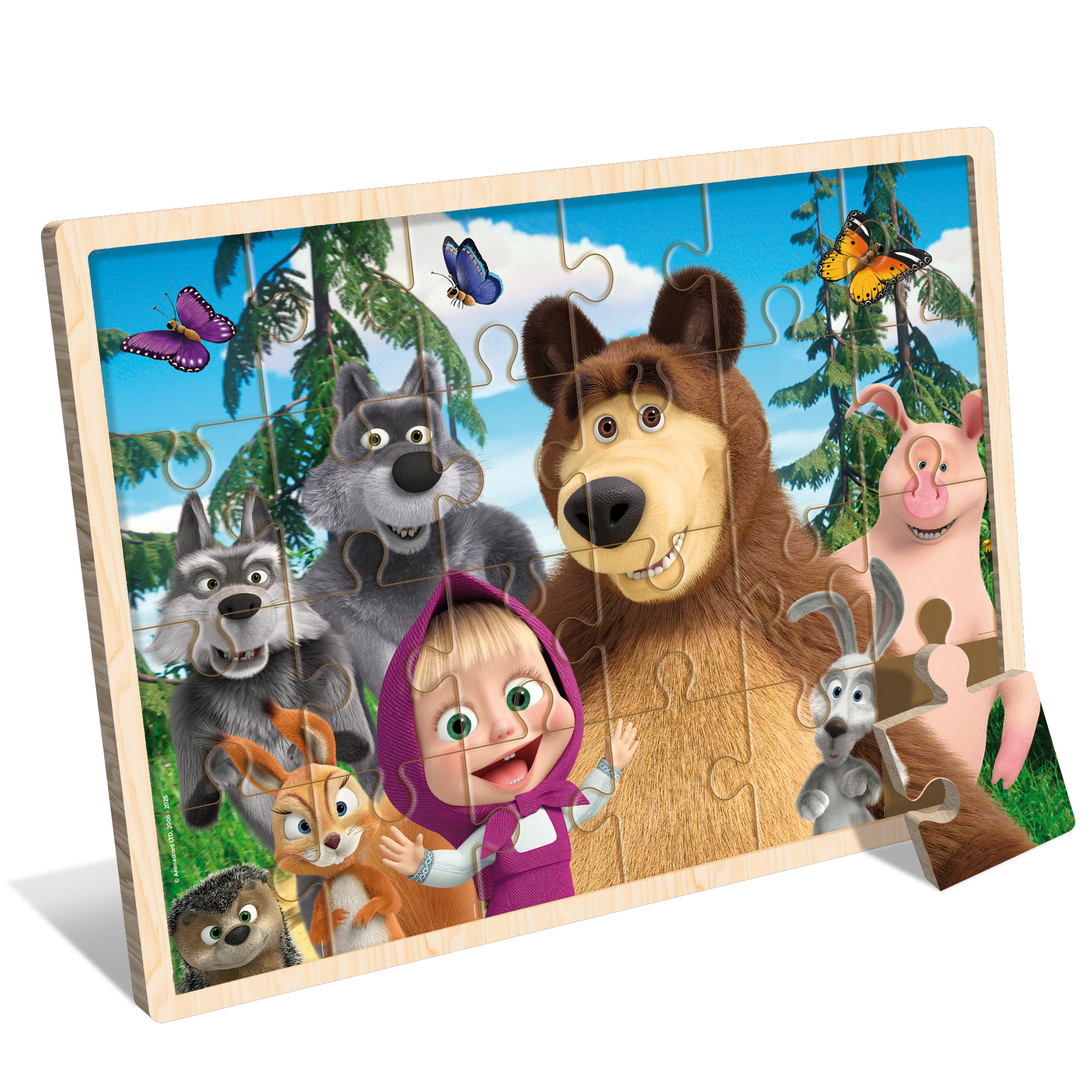Masha Wooden Puzzle 24 puzzle legno 24 pezzi grandi