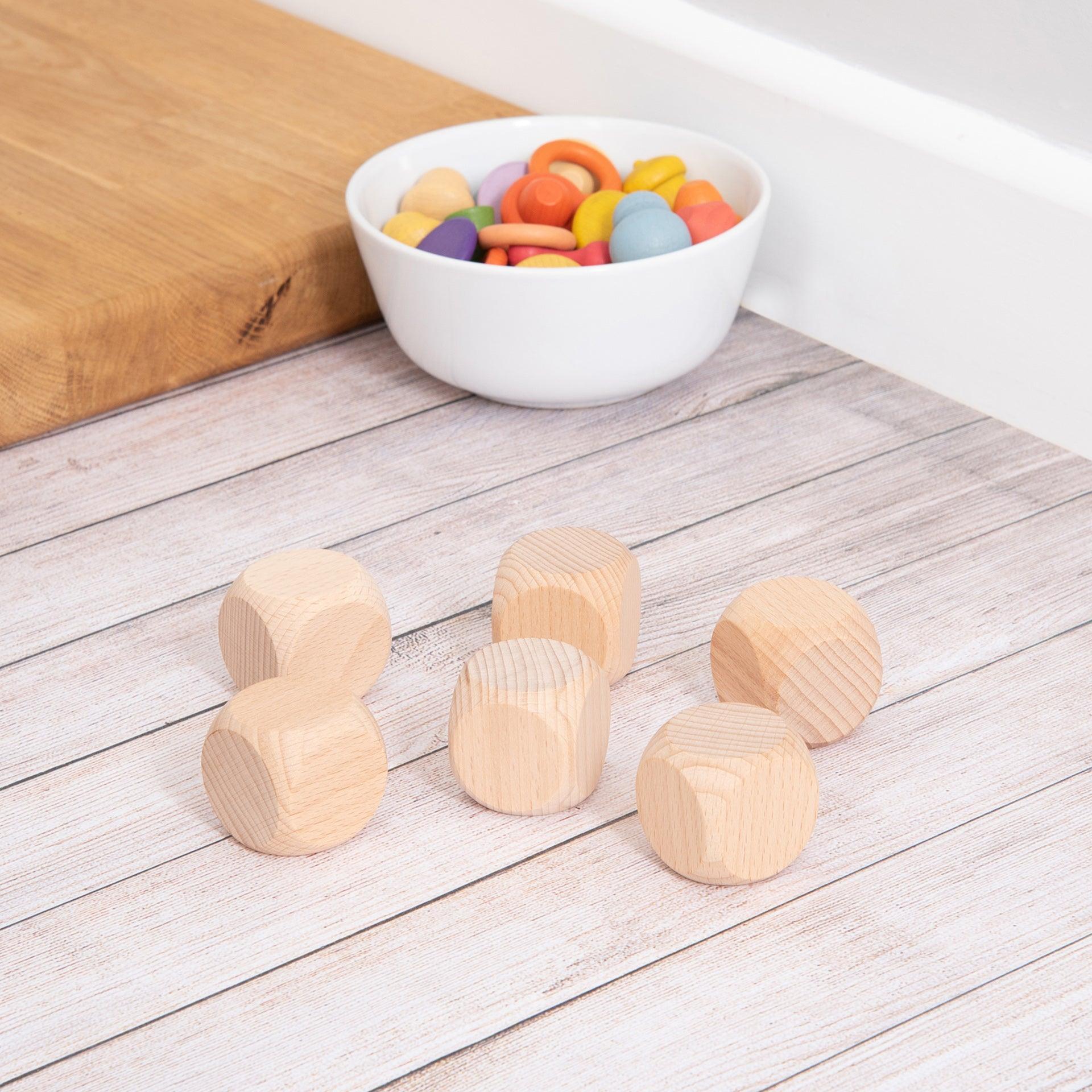 Tickit Beechwood Cubes cubetti legno 4cm 6pz