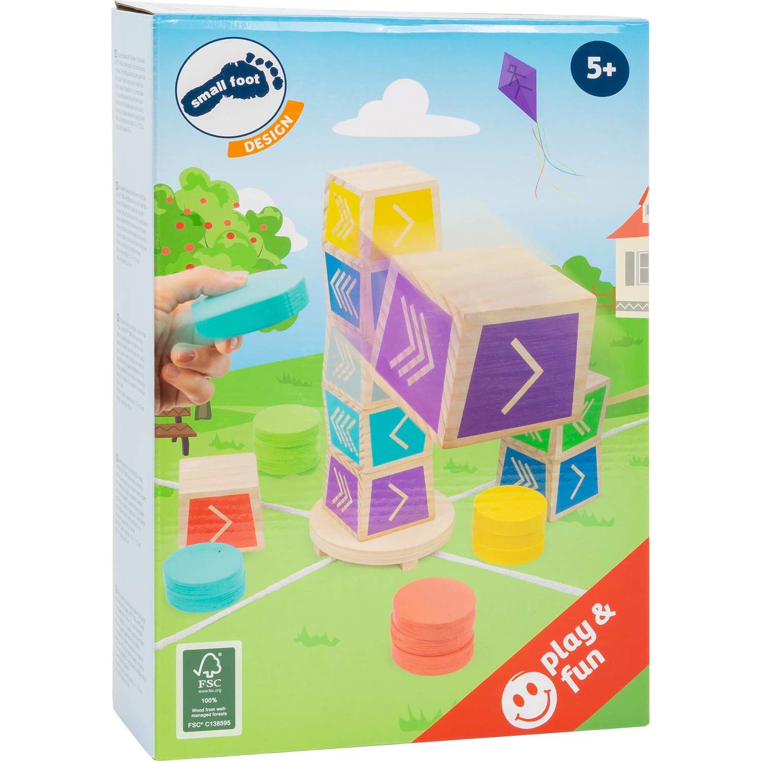 smallfoot 12037 gioco kubb vichinghi legno per famiglia