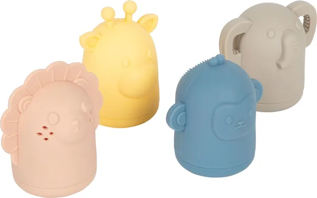 smallfoot set bagnetto silicone animali 4 pezzi senza BPA