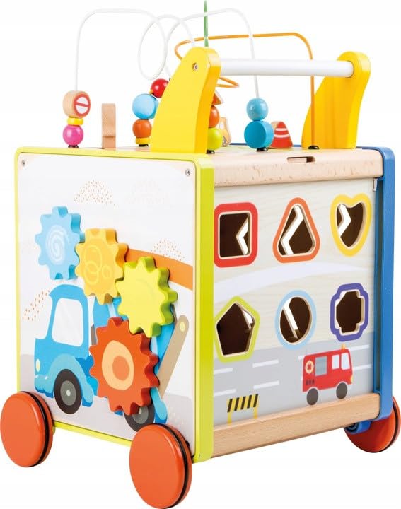 smallfoot 10232 carrello primi passi legno con ingranaggi