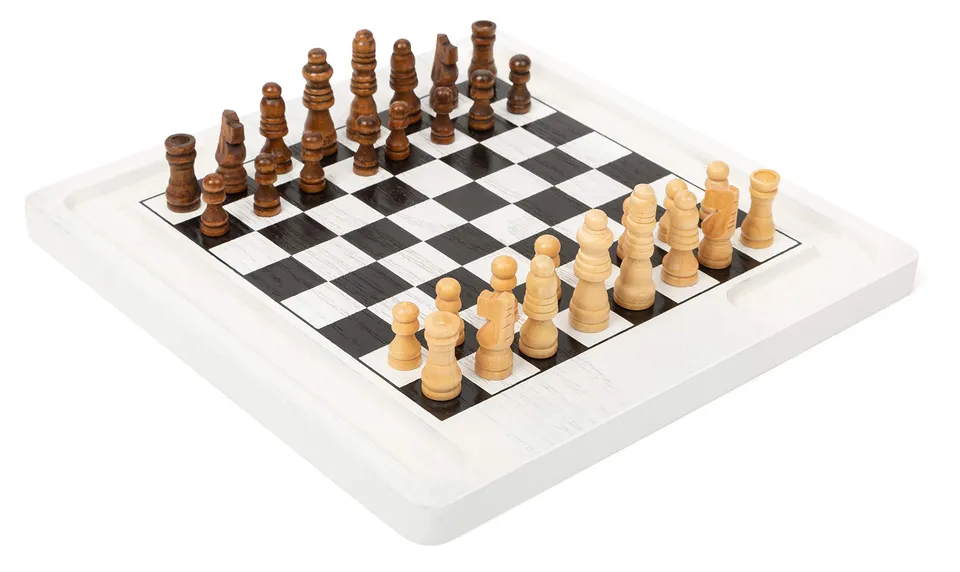 small foot 11395 scacchi e dama gioco in legno mini