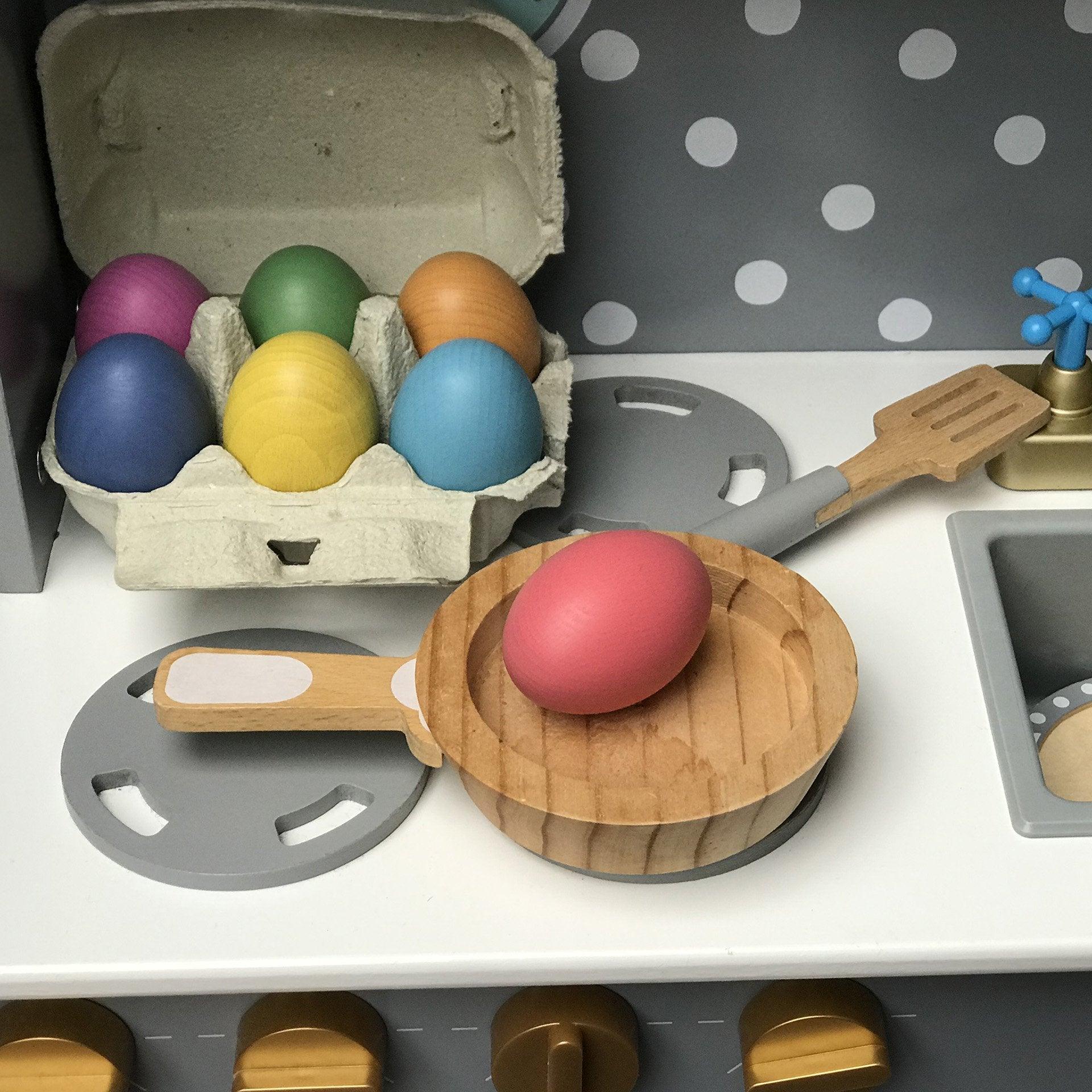 Tickit Rainbow Wooden Eggs uova legno 7 pz colori da 10 mesi