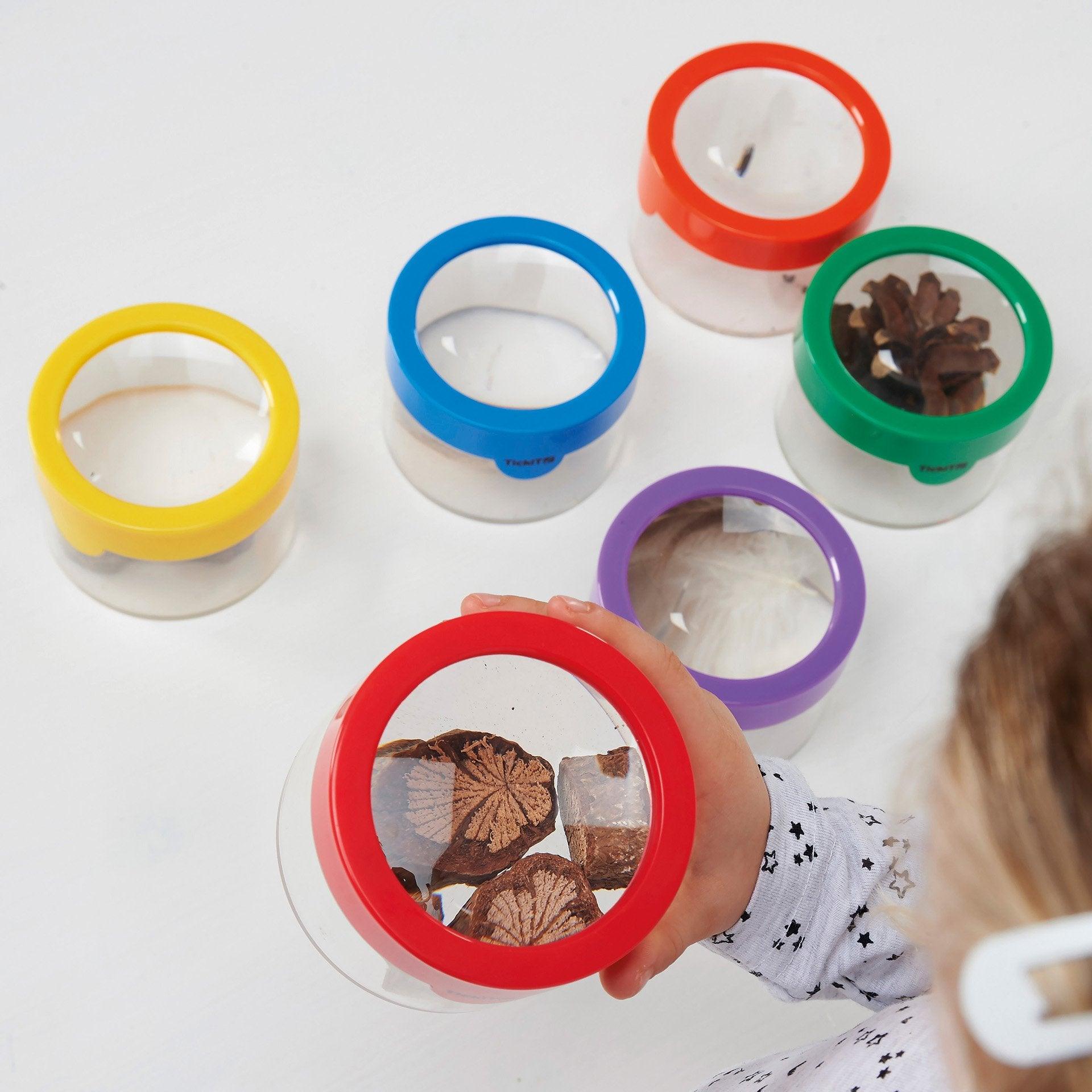 Tickit Rainbow Viewers contenitori con lente 6 pezzi
